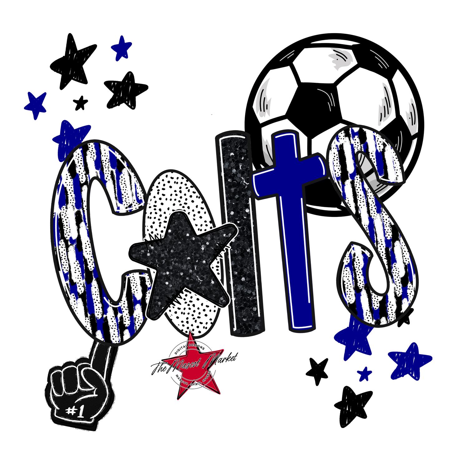 Colts Soccer Scrape-Blue