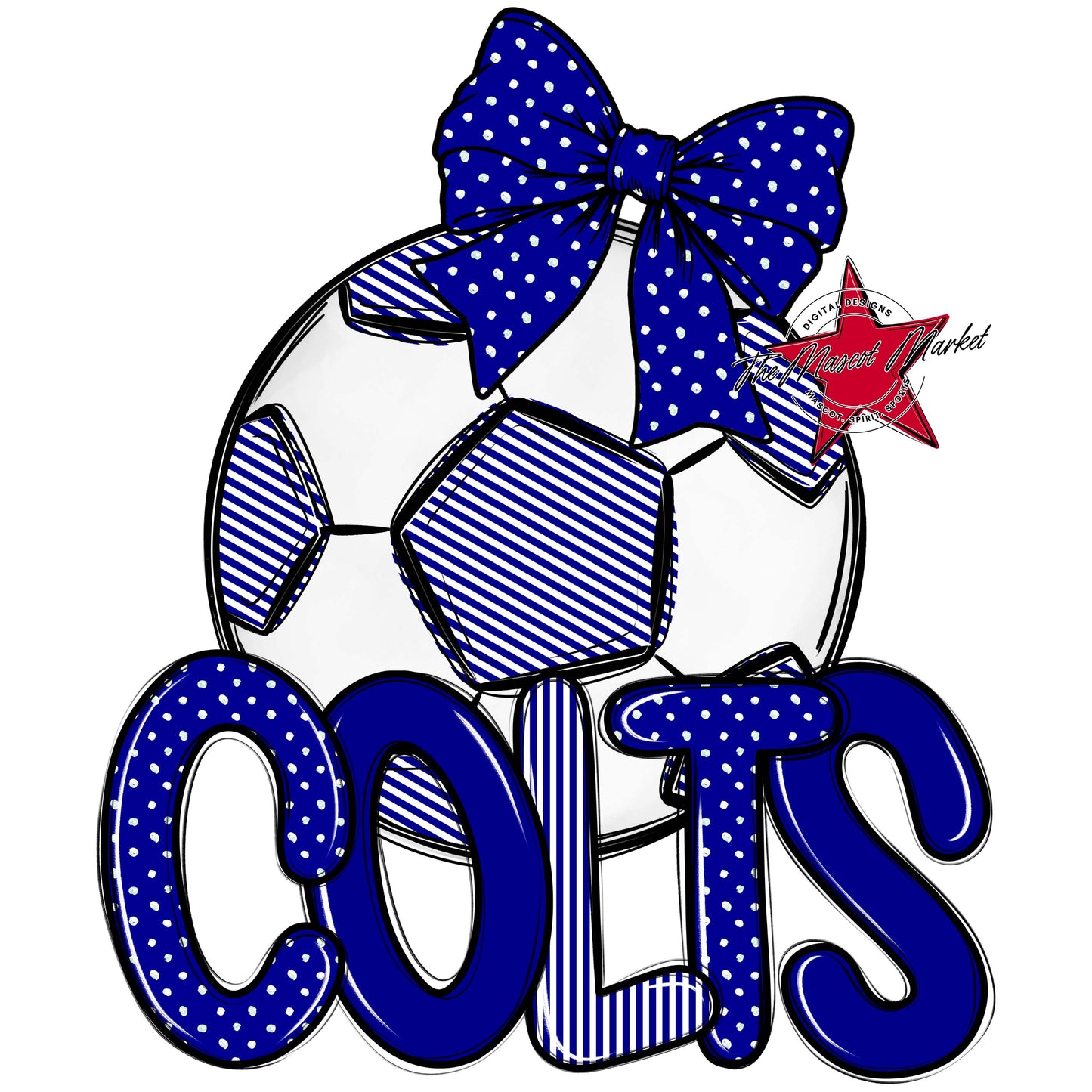 Colts Soccer Spirit Design-Blue