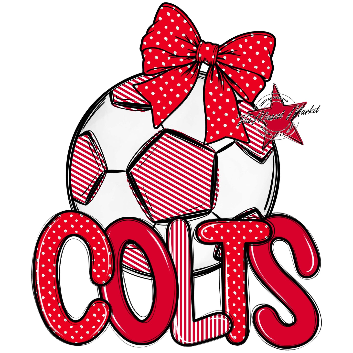 Colts Soccer Spirit Design-Red