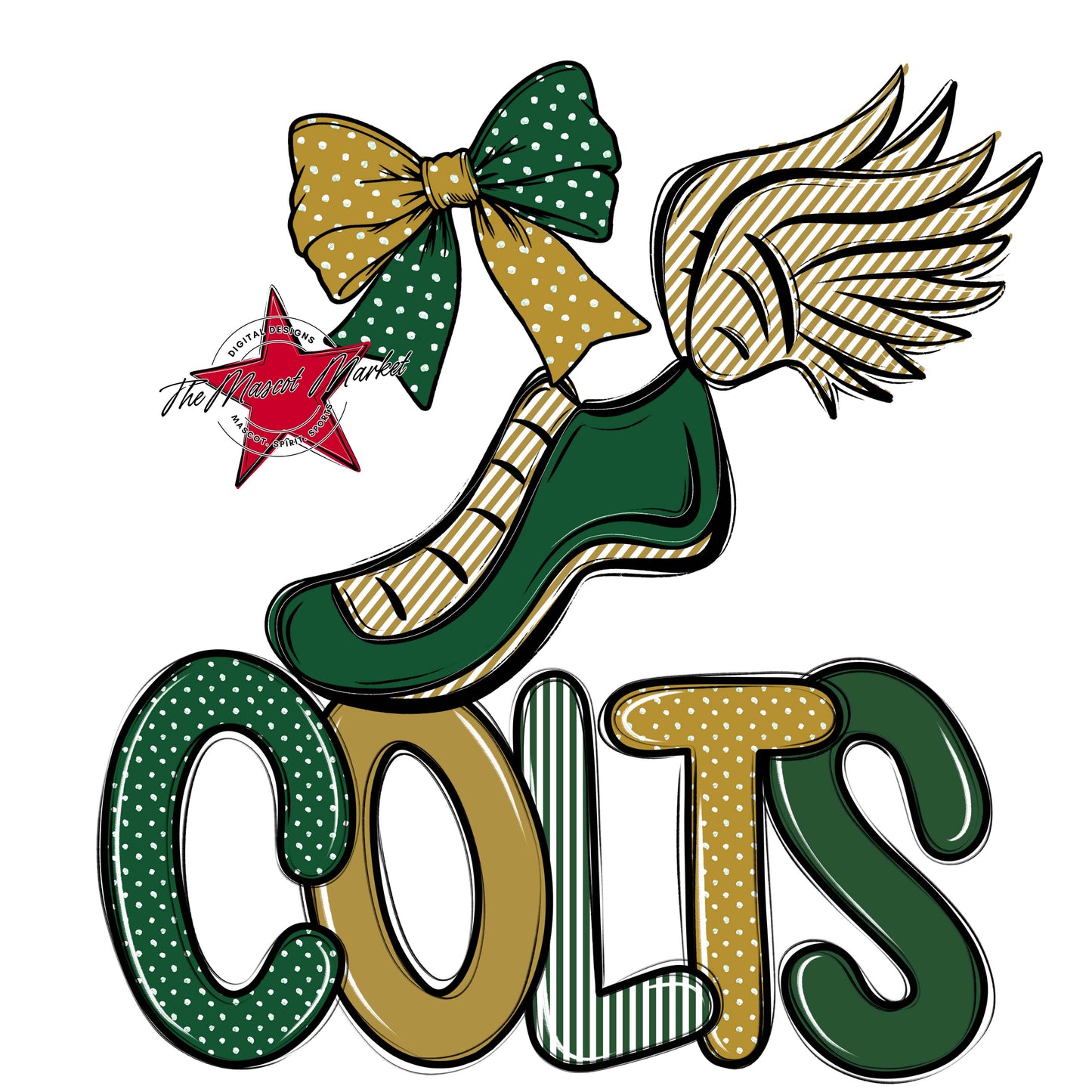 Colts Track Spirit Design-Green & Gold