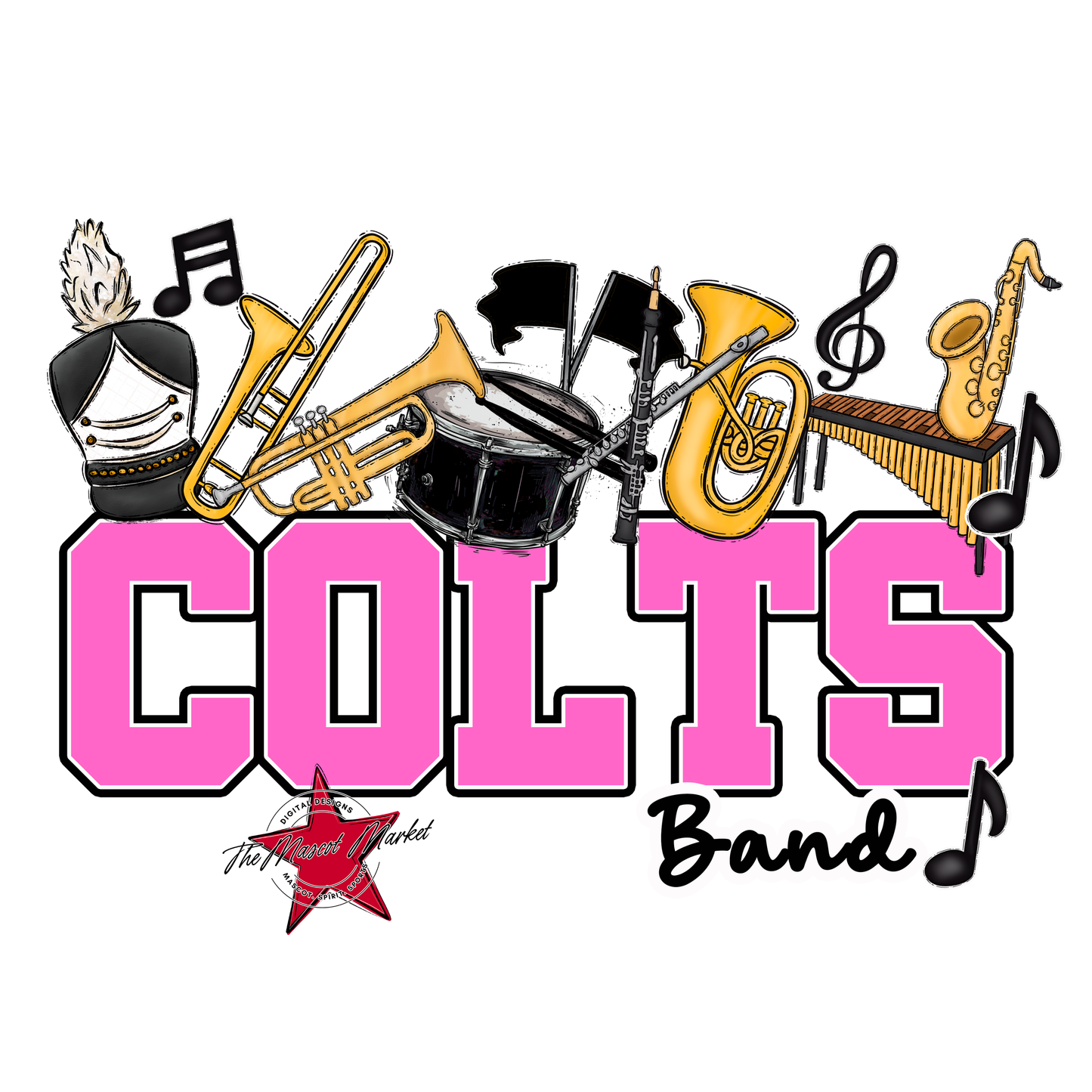 Colts Varsity Band-Baby Pink