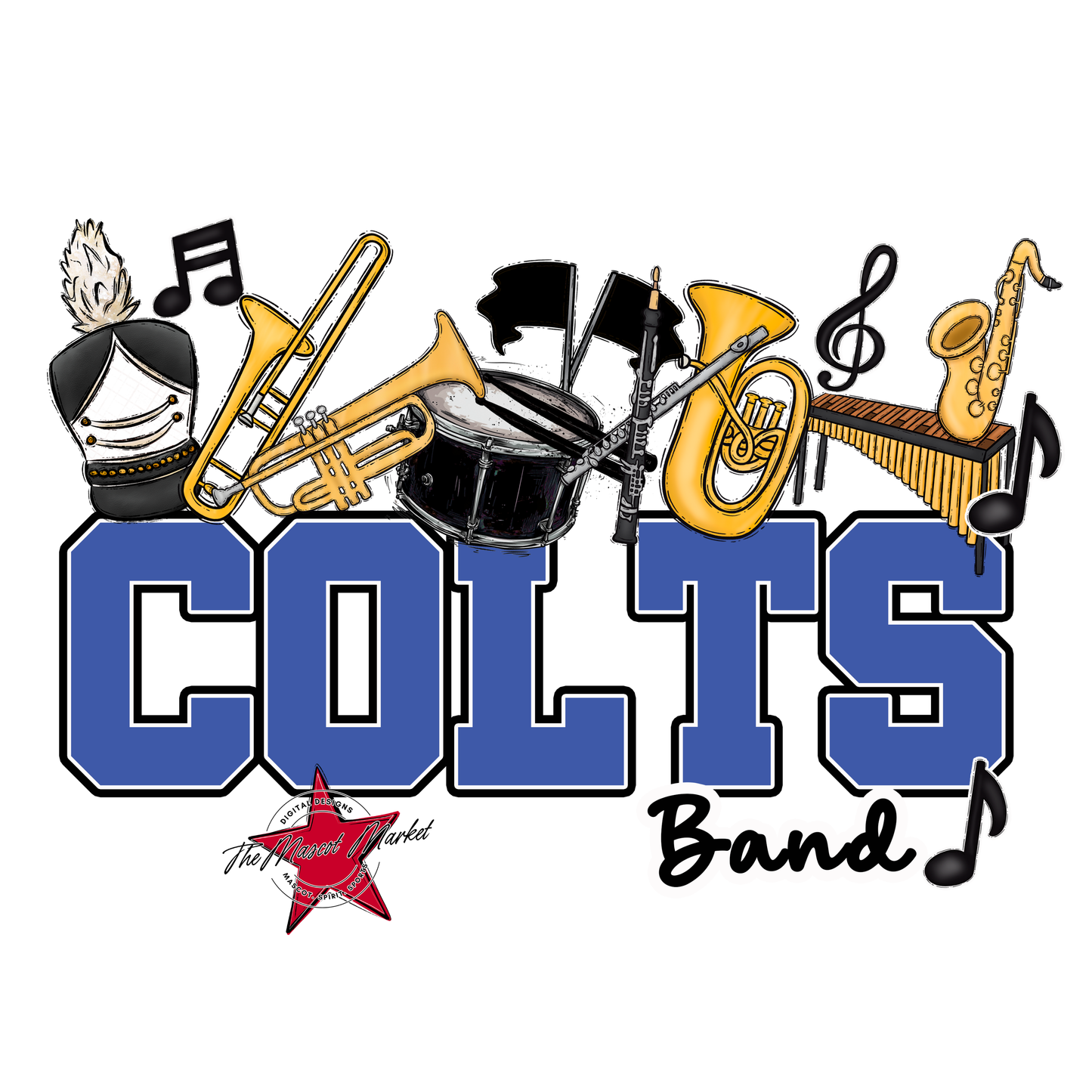 Colts Varsity Band-Off Blue