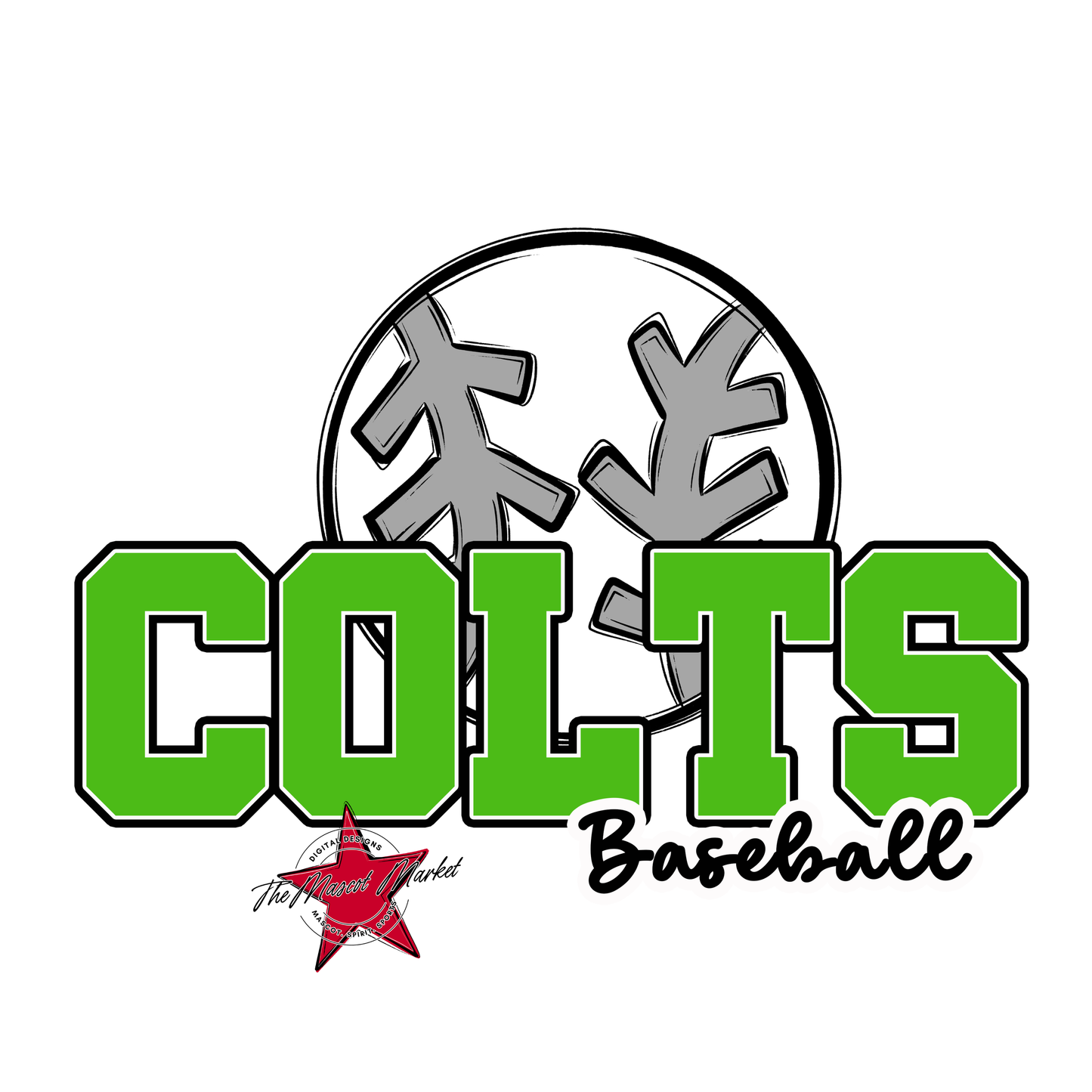 Colts Varsity Baseball-Bright Green