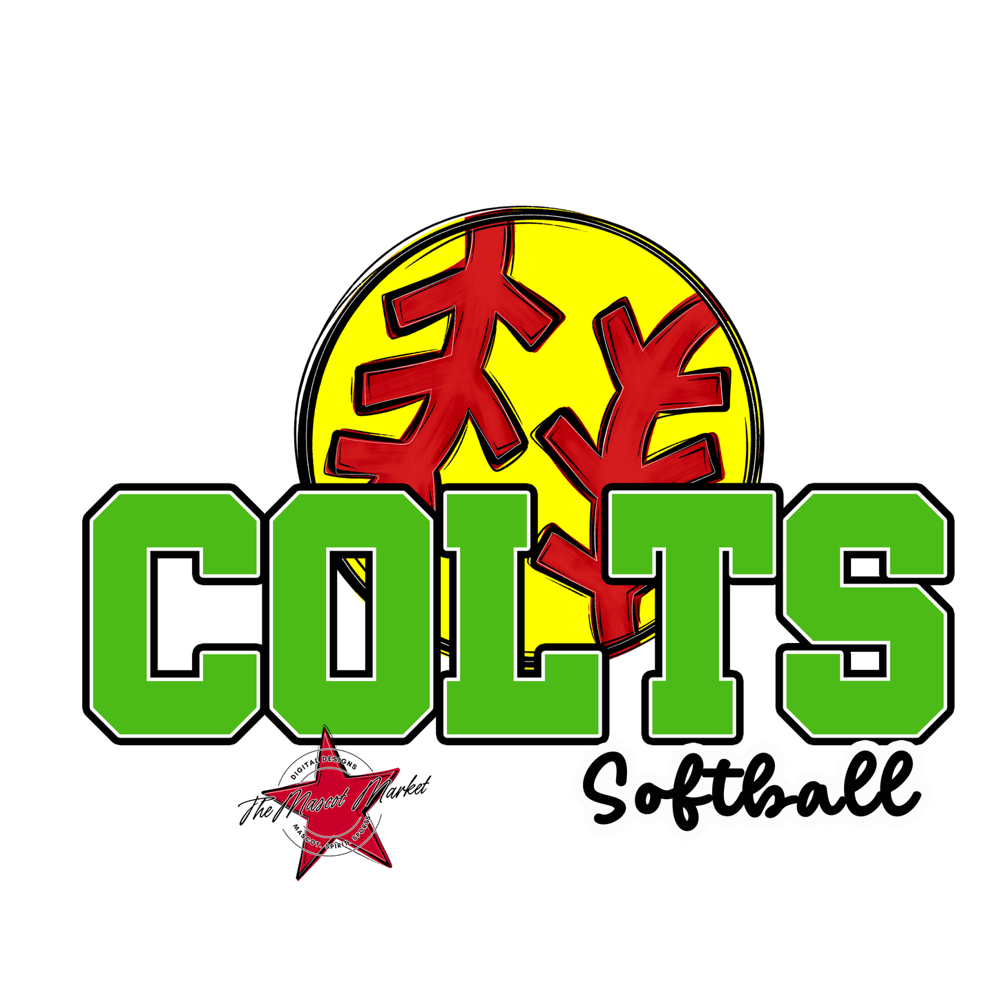 Colts Varsity Softball-Bright Green