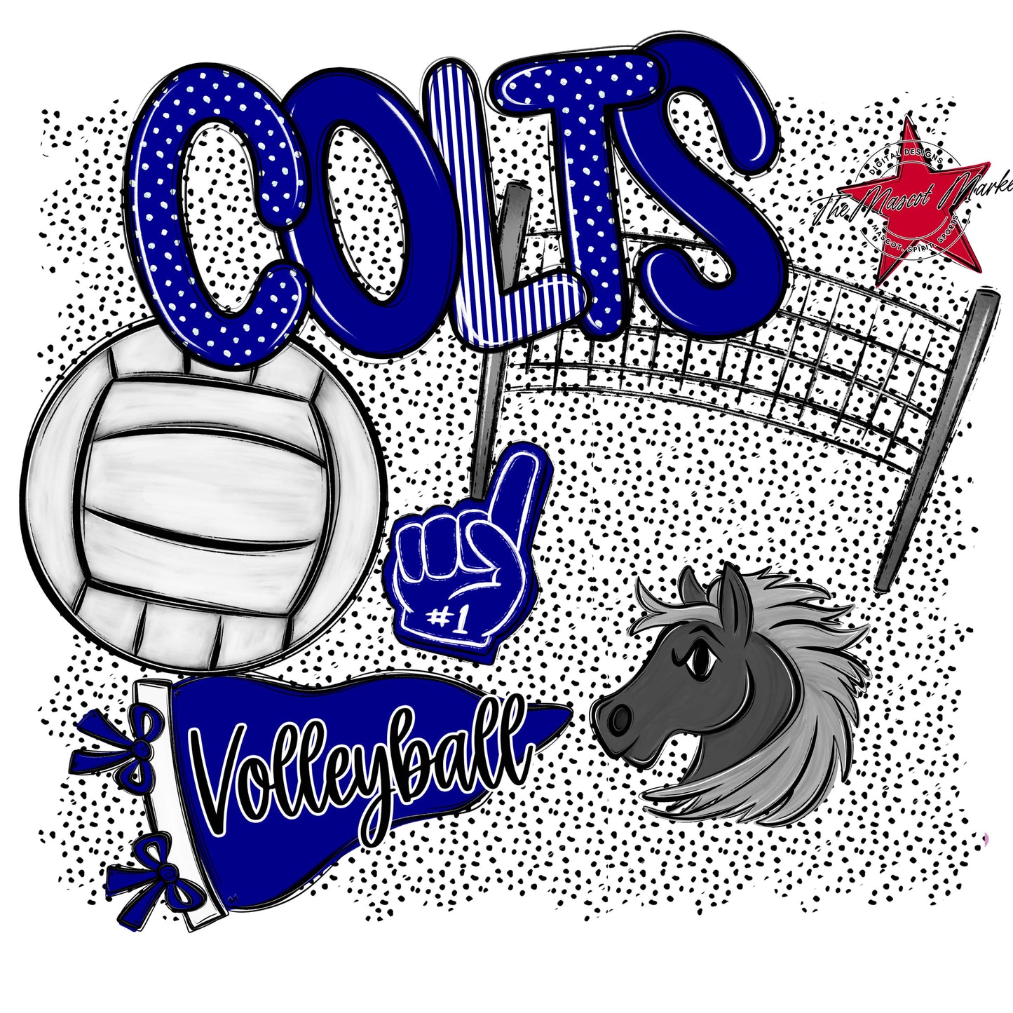 Colts Volleyball Spirit-Blue