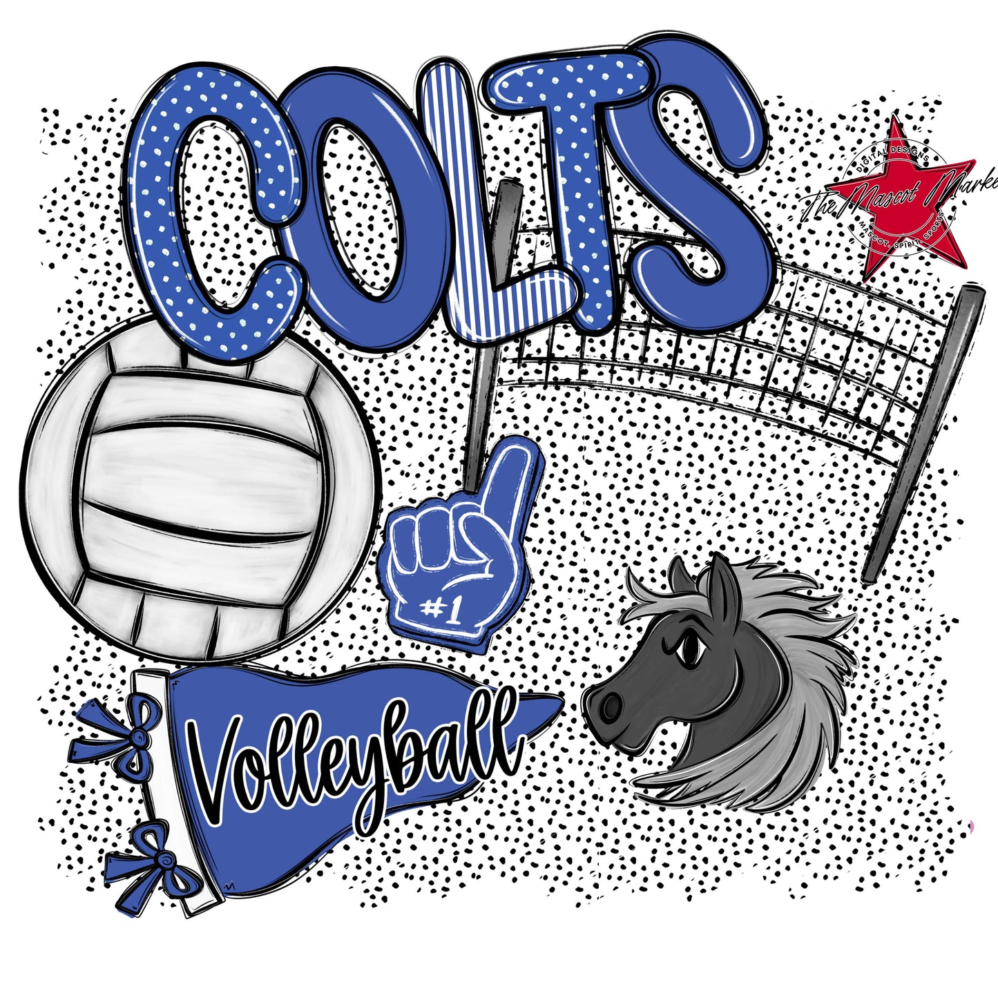 Colts Volleyball Spirit-Off Blue