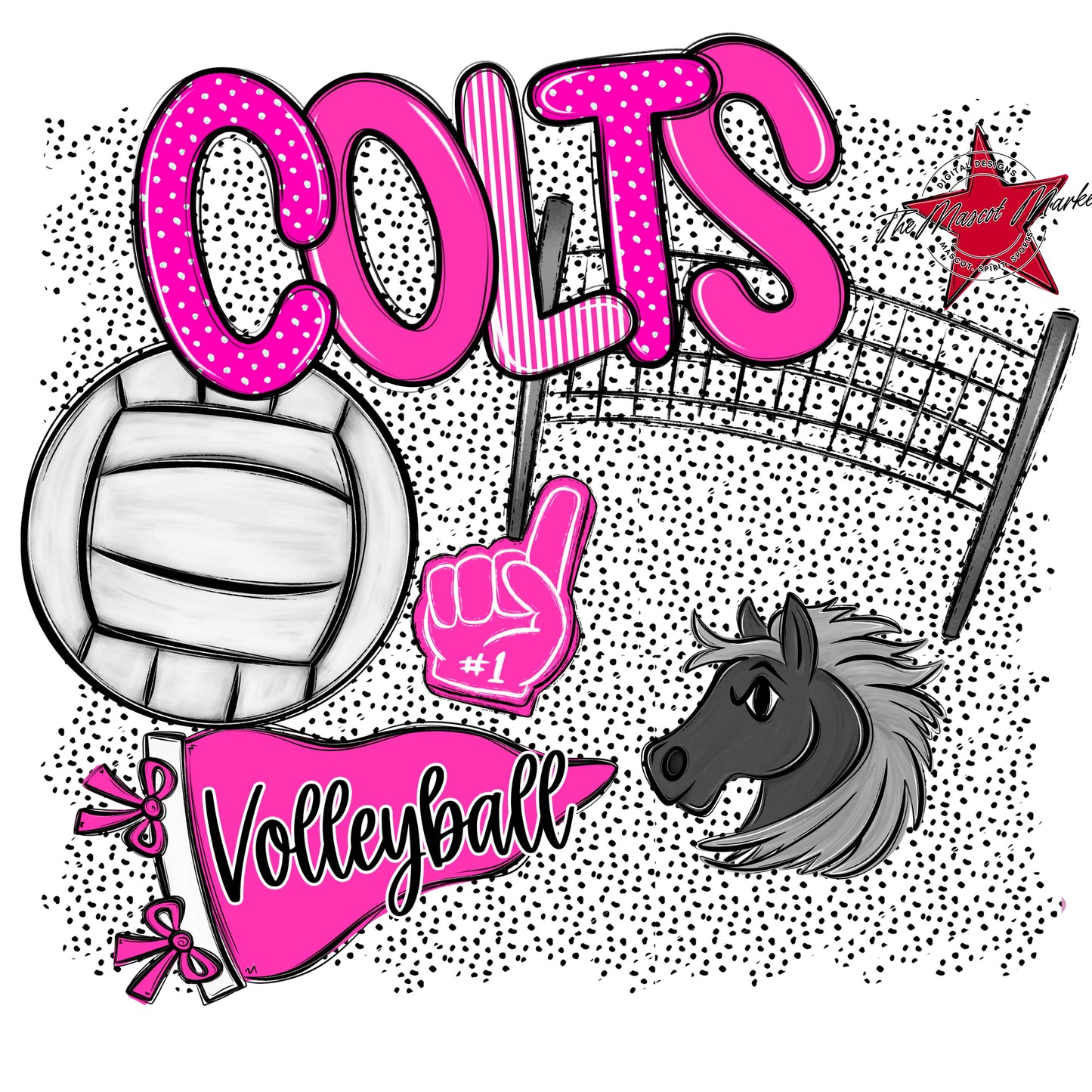 Colts Volleyball Spirit-Pink