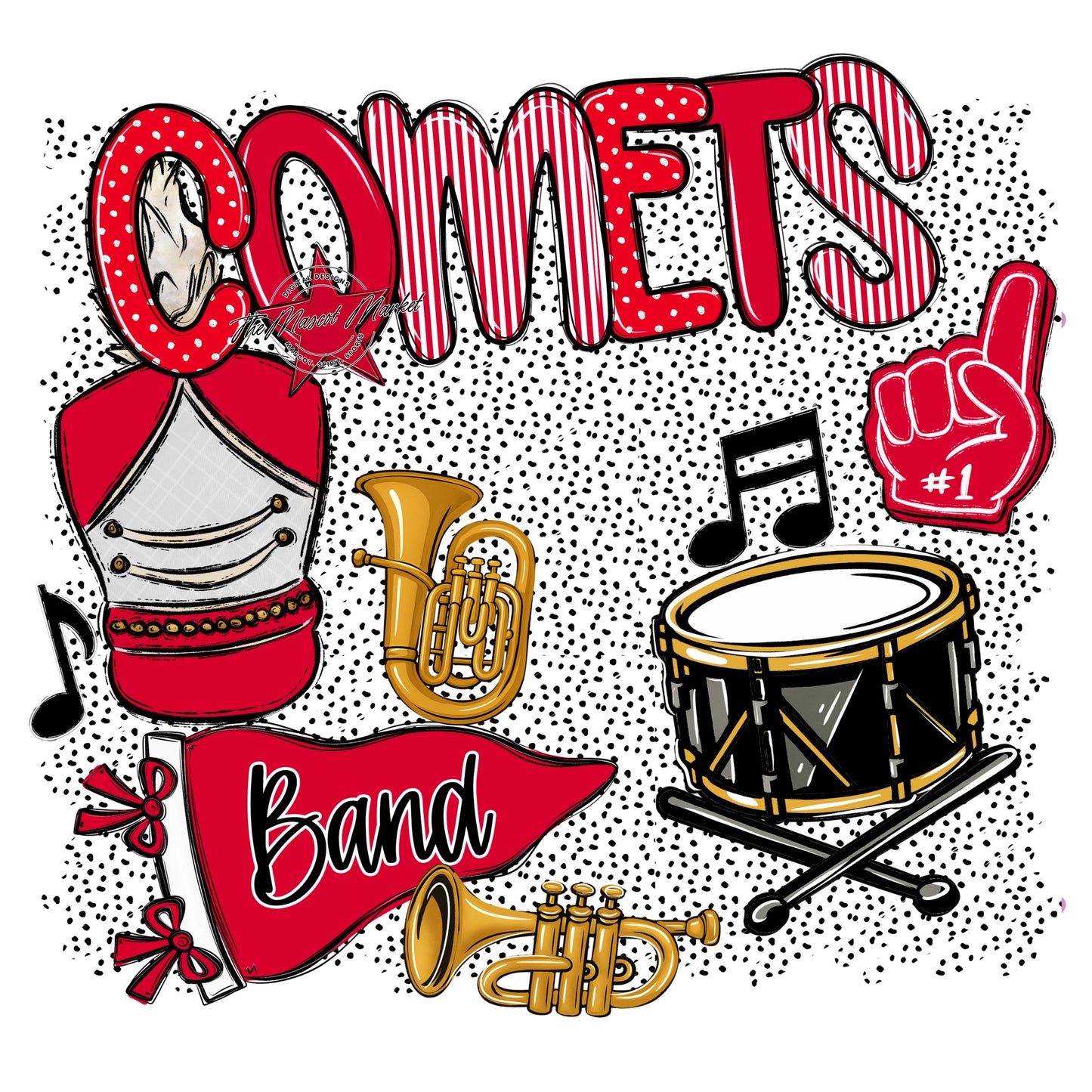 Comets Band Spirit-Red