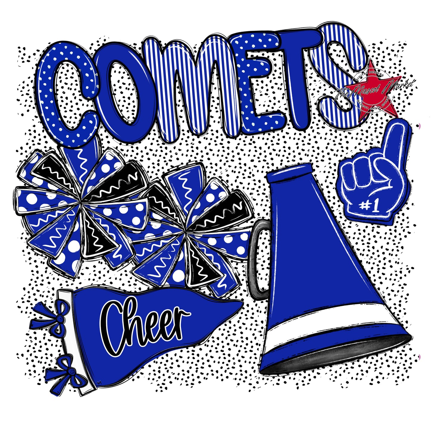 Comets Cheer Spirit-Royal Blue
