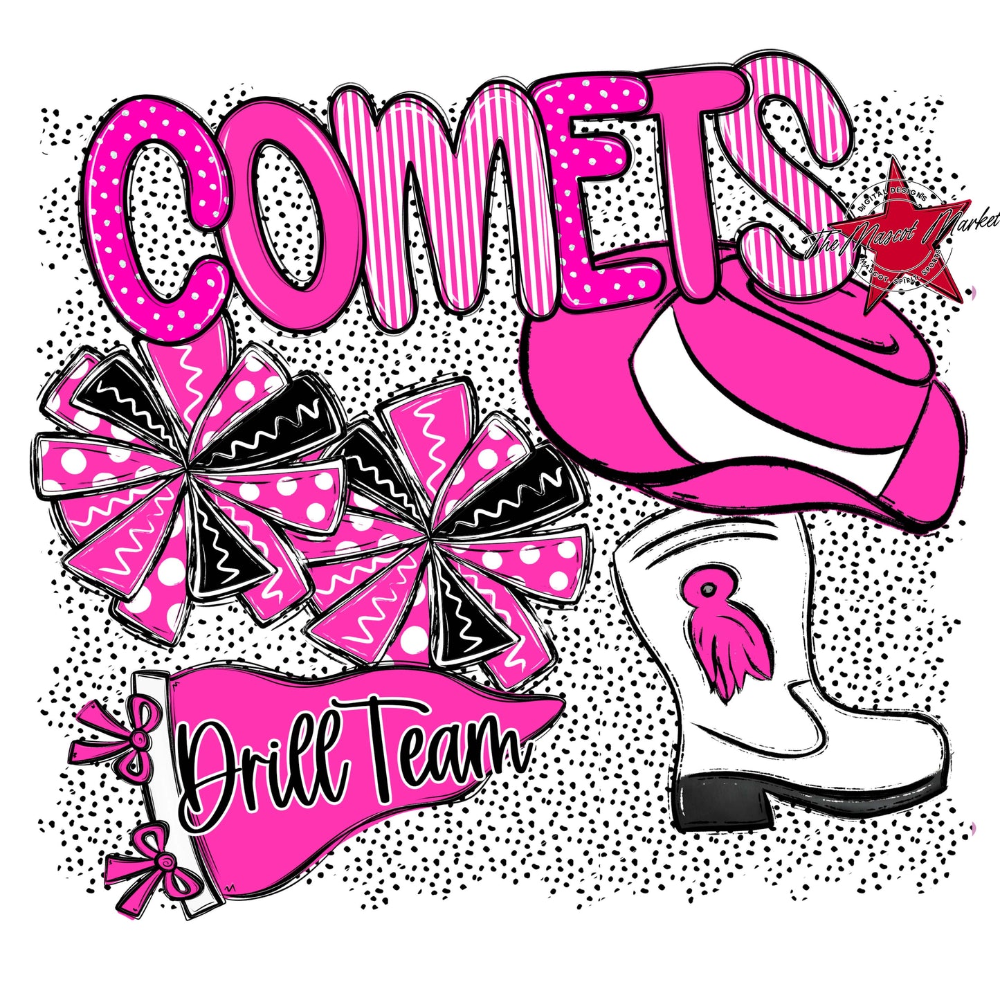 Comets Drillteam Spirit-Pink