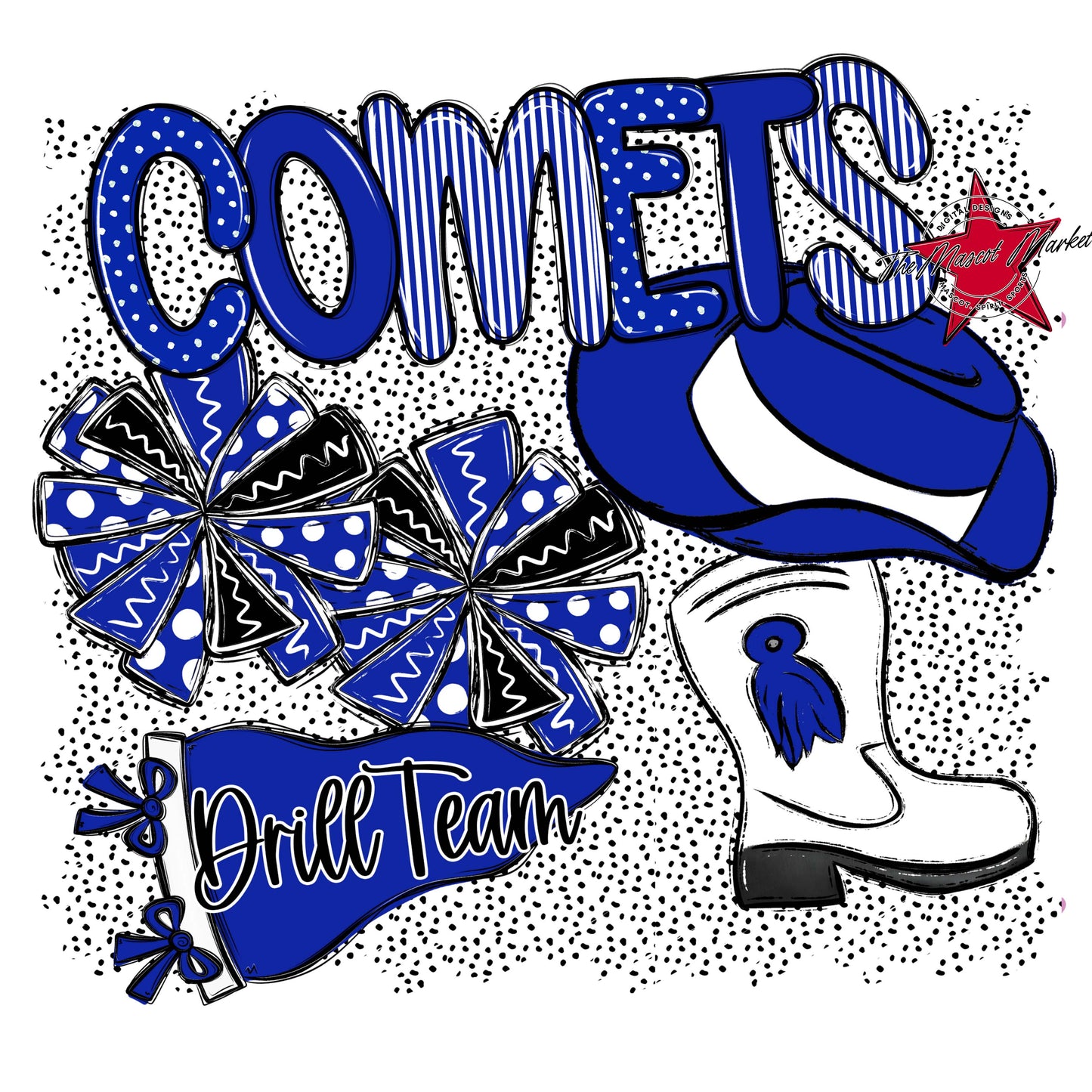 Comets Drillteam Spirit-Royal Blue