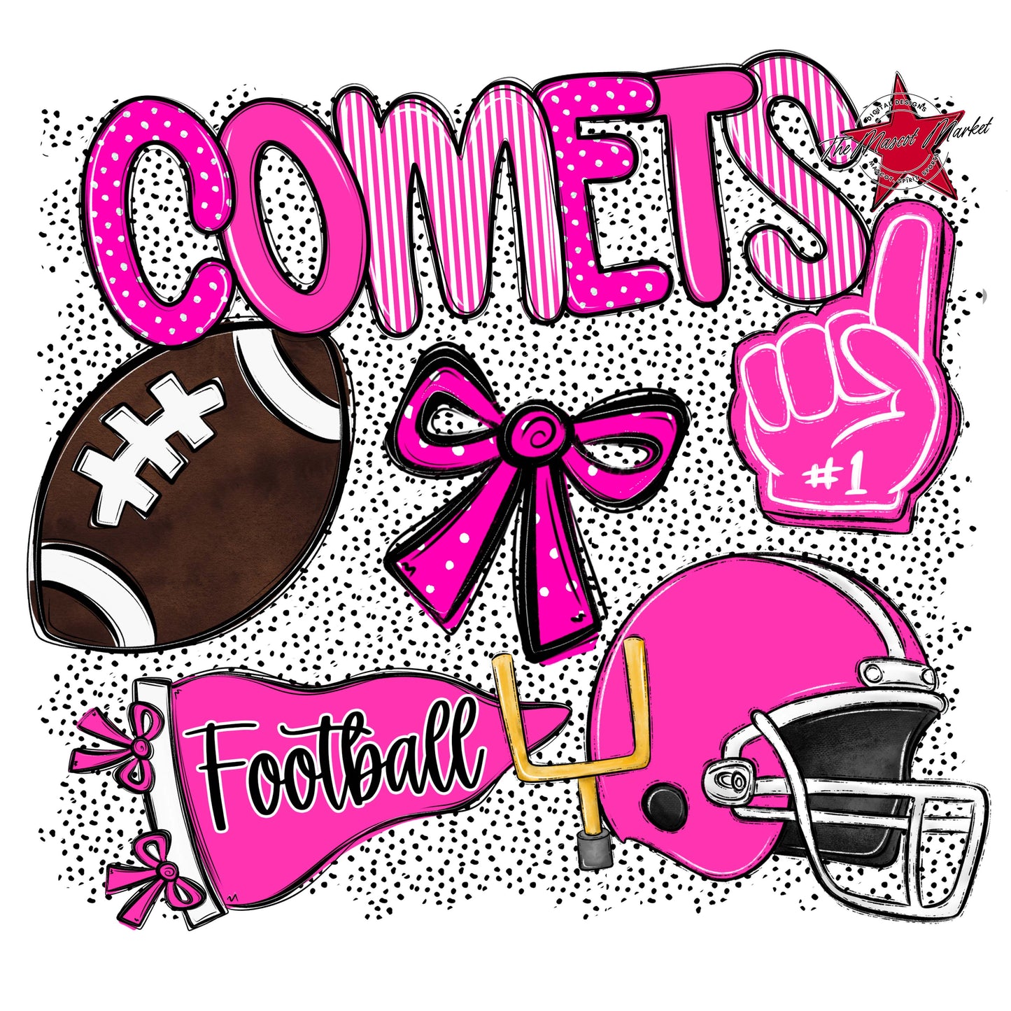 Comets Football Spirit-Pink