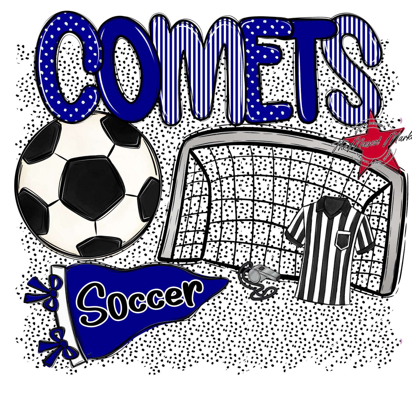 Comets Soccer Spirit-Blue