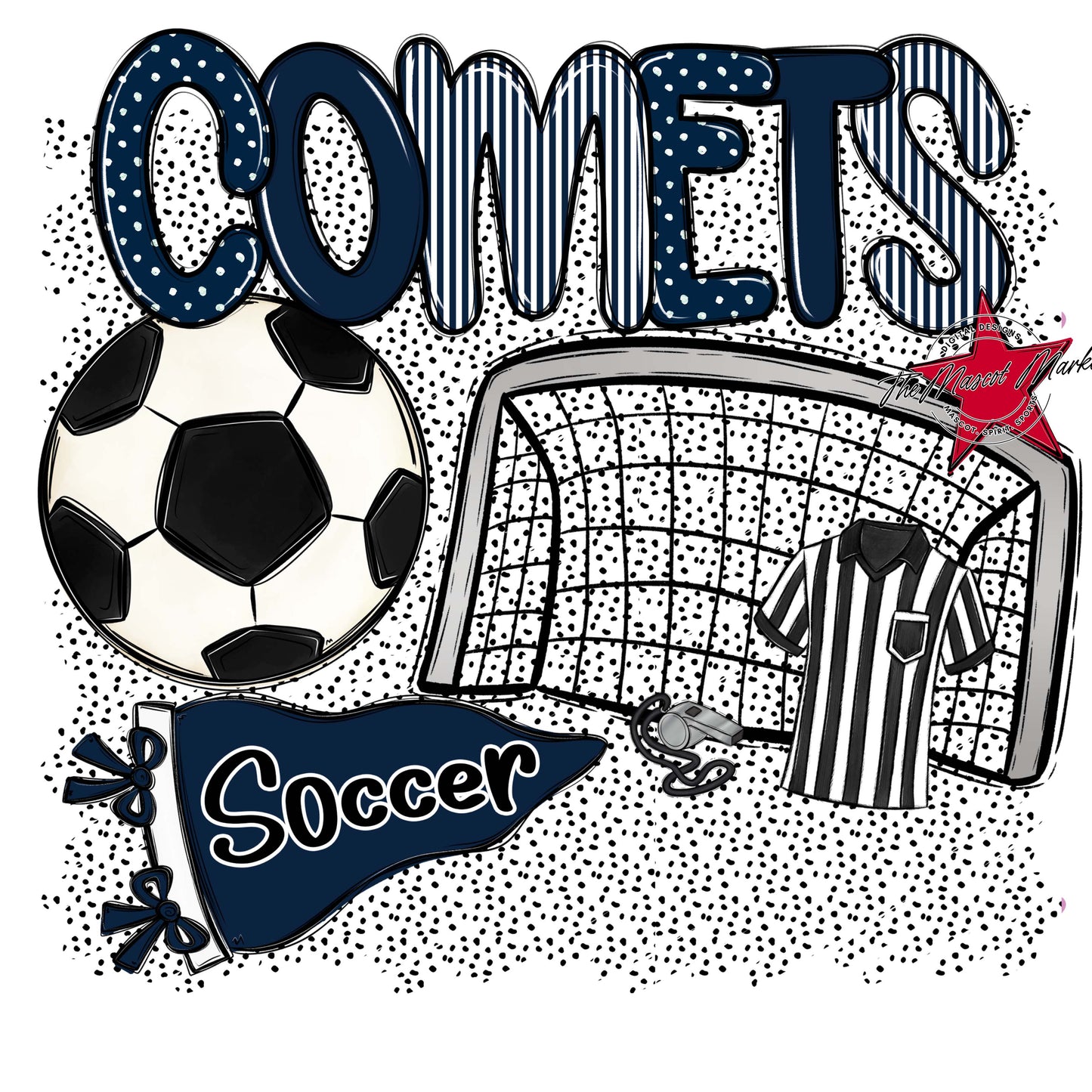 Comets Soccer Spirit-Navy