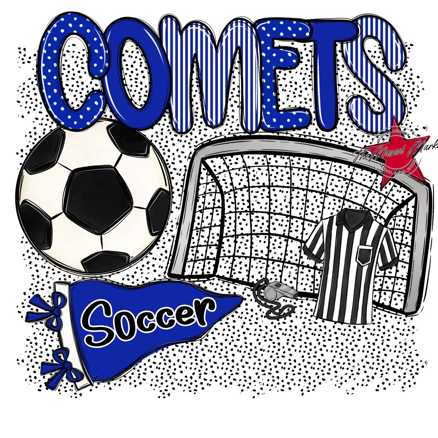 Comets Soccer Spirit-Royal Blue