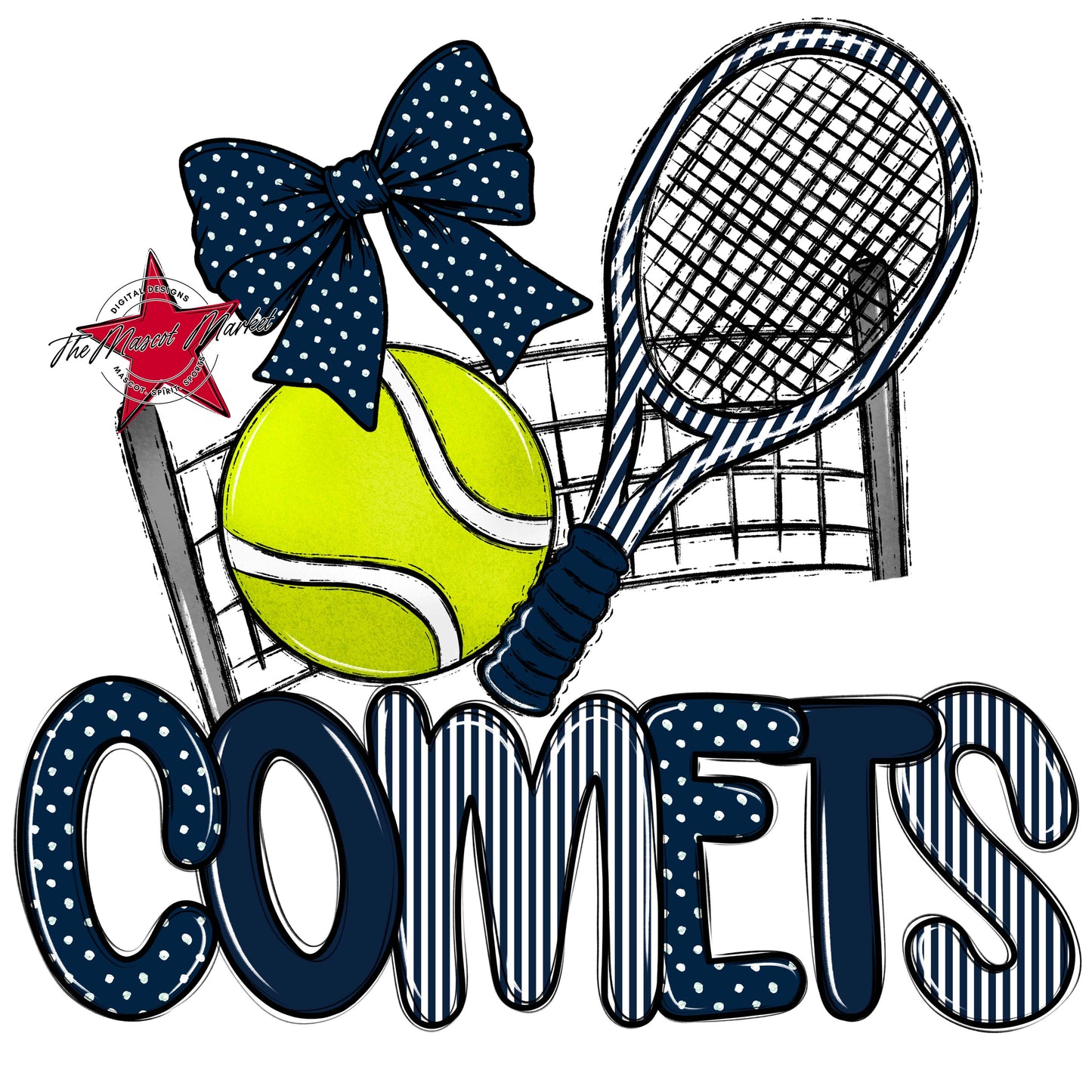 Comets Tennis Spirit Design-Navy