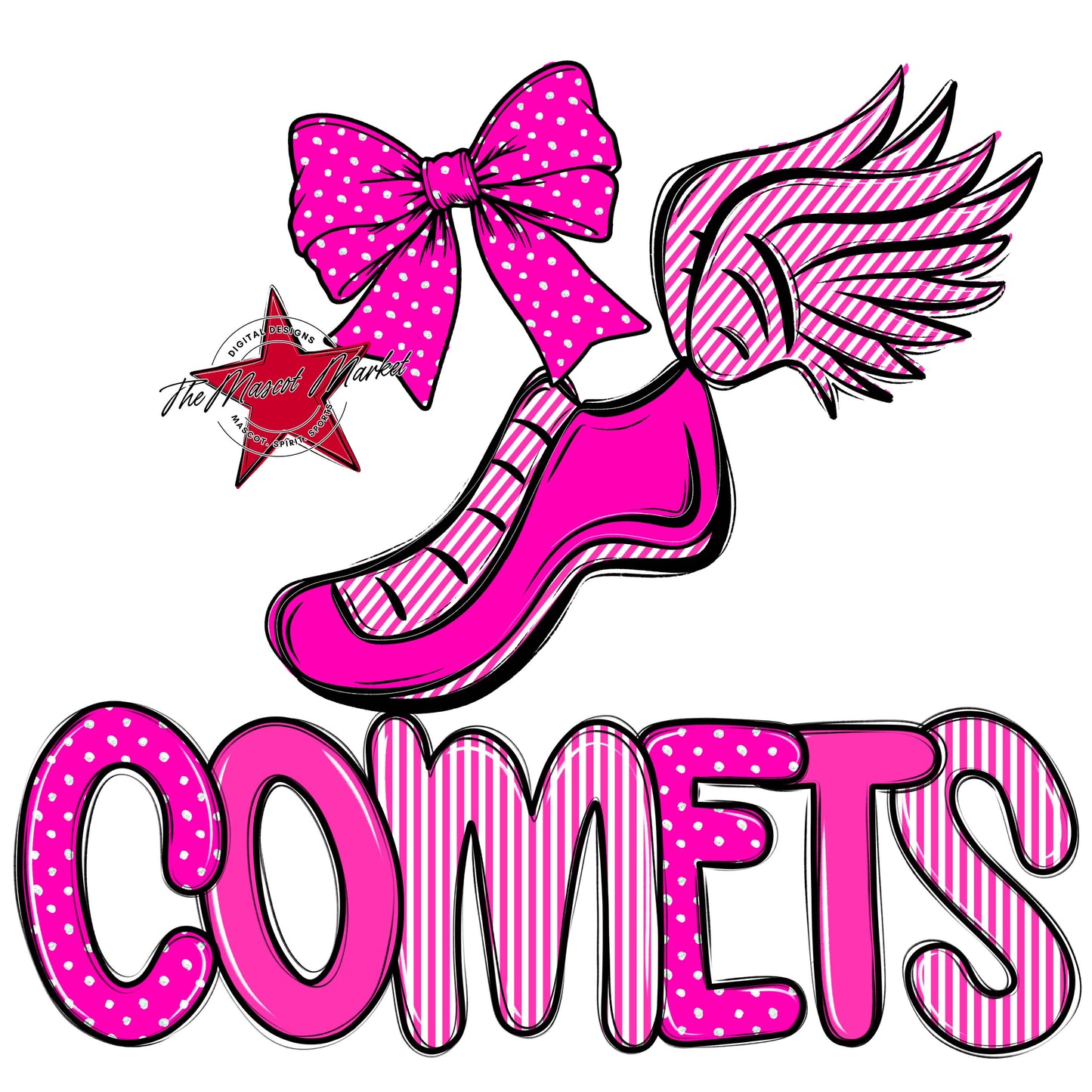 Comets Track Spirit Design-Pink