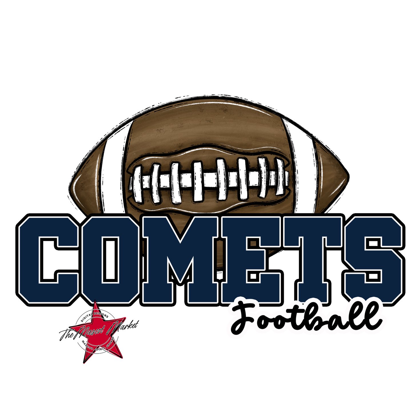 Comets Varsity Football-Navy