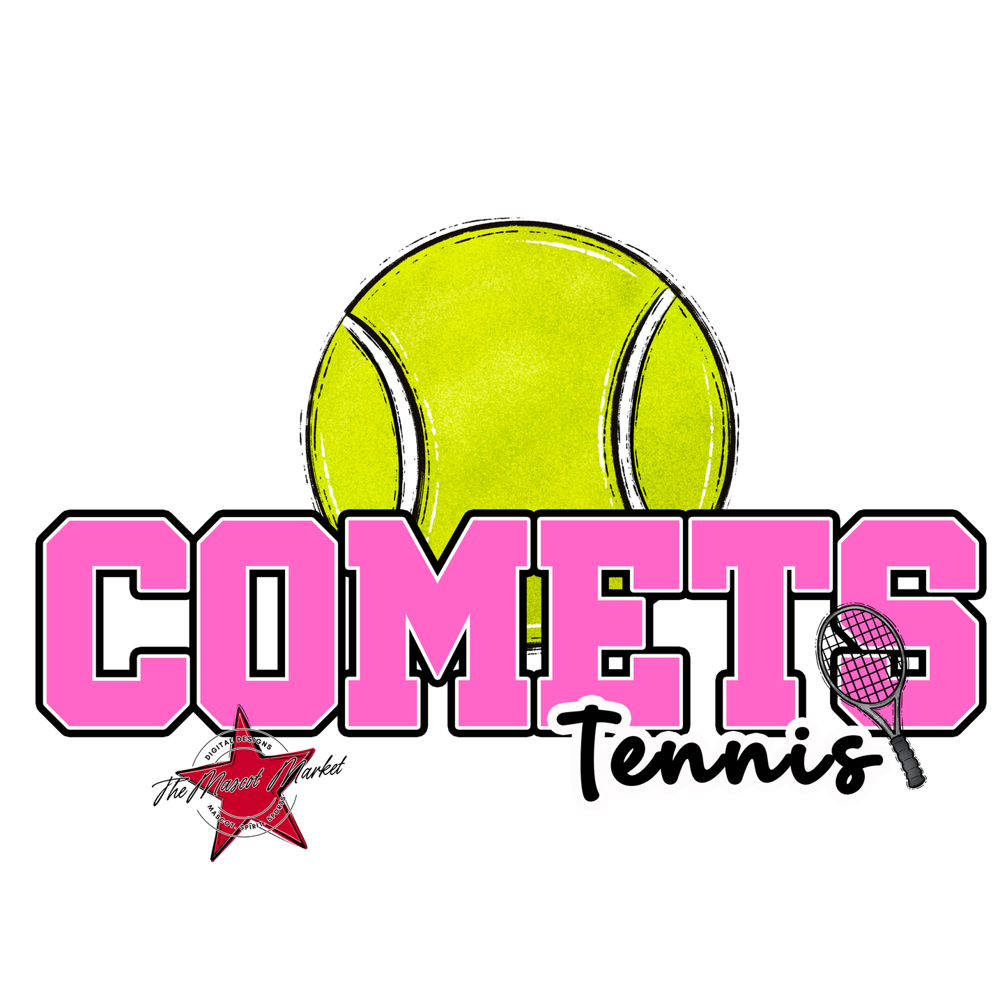 Comets Varsity Tennis-Baby Pink