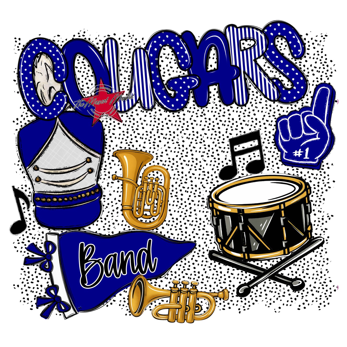Cougars Band Spirit-Blue