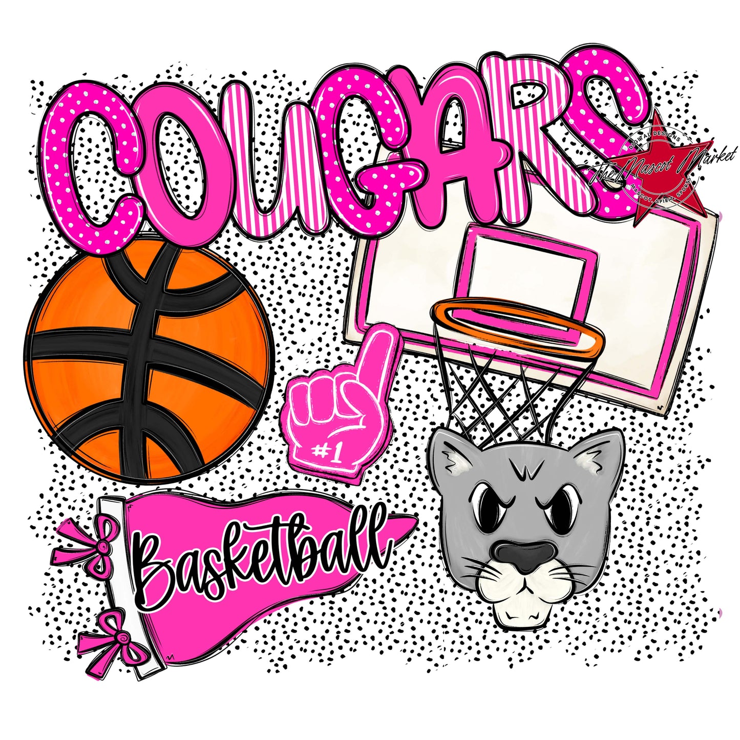 Cougars Basketball Spirit-Pink