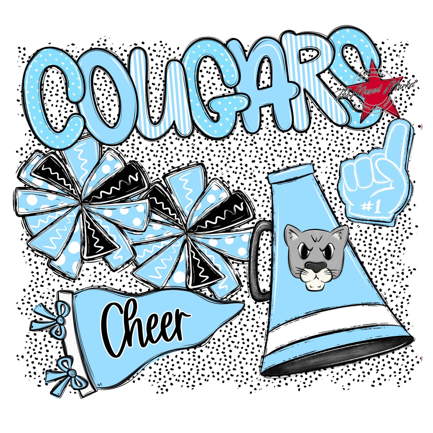 Cougars Cheer Spirit-Columbia Blue
