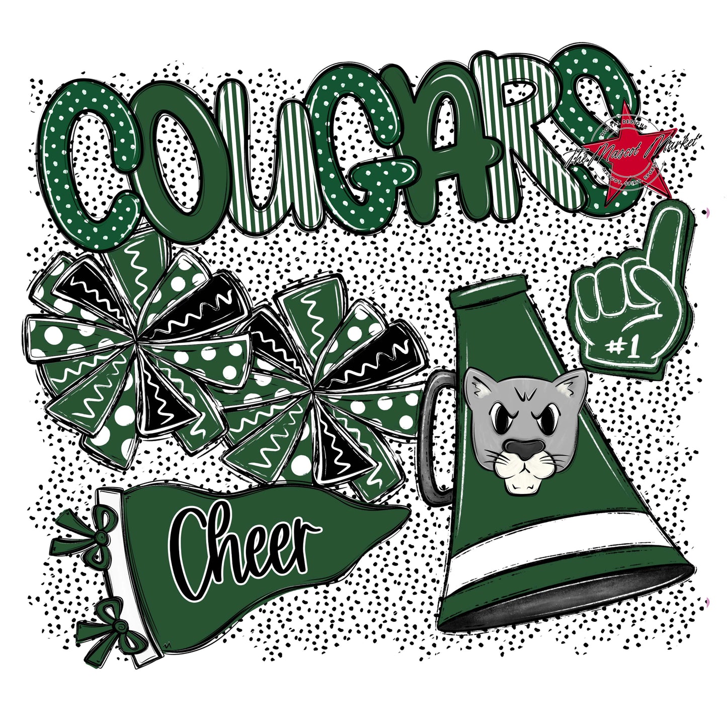 Cougars Cheer Spirit-Green