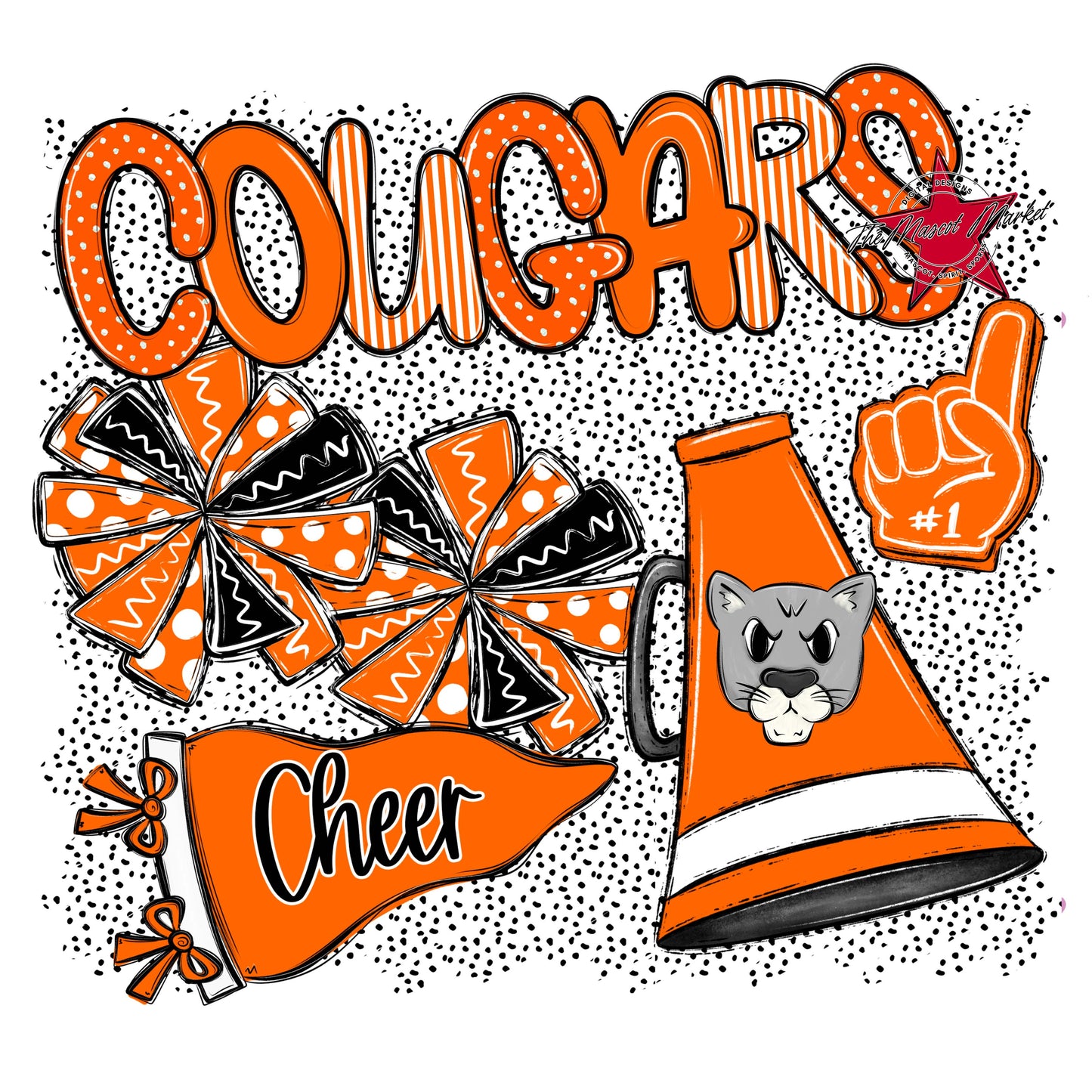 Cougars Cheer Spirit-Orange