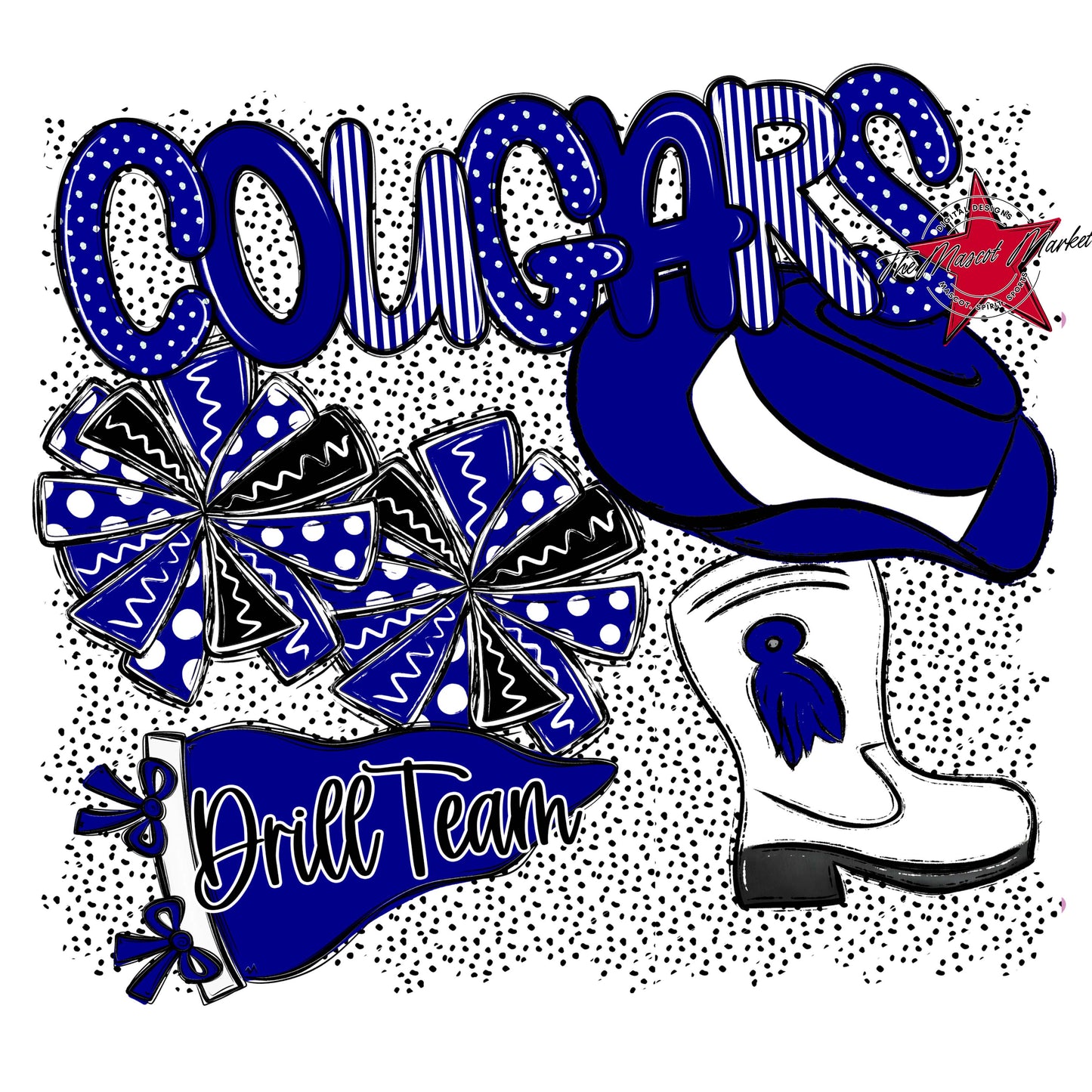 Cougars Drillteam Spirit-Blue