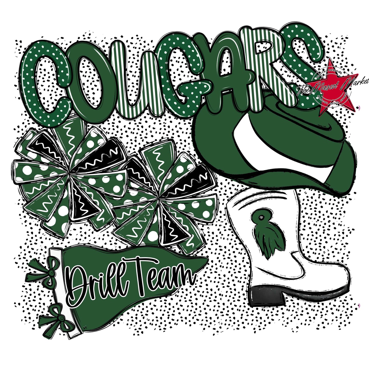 Cougars Drillteam Spirit-Green