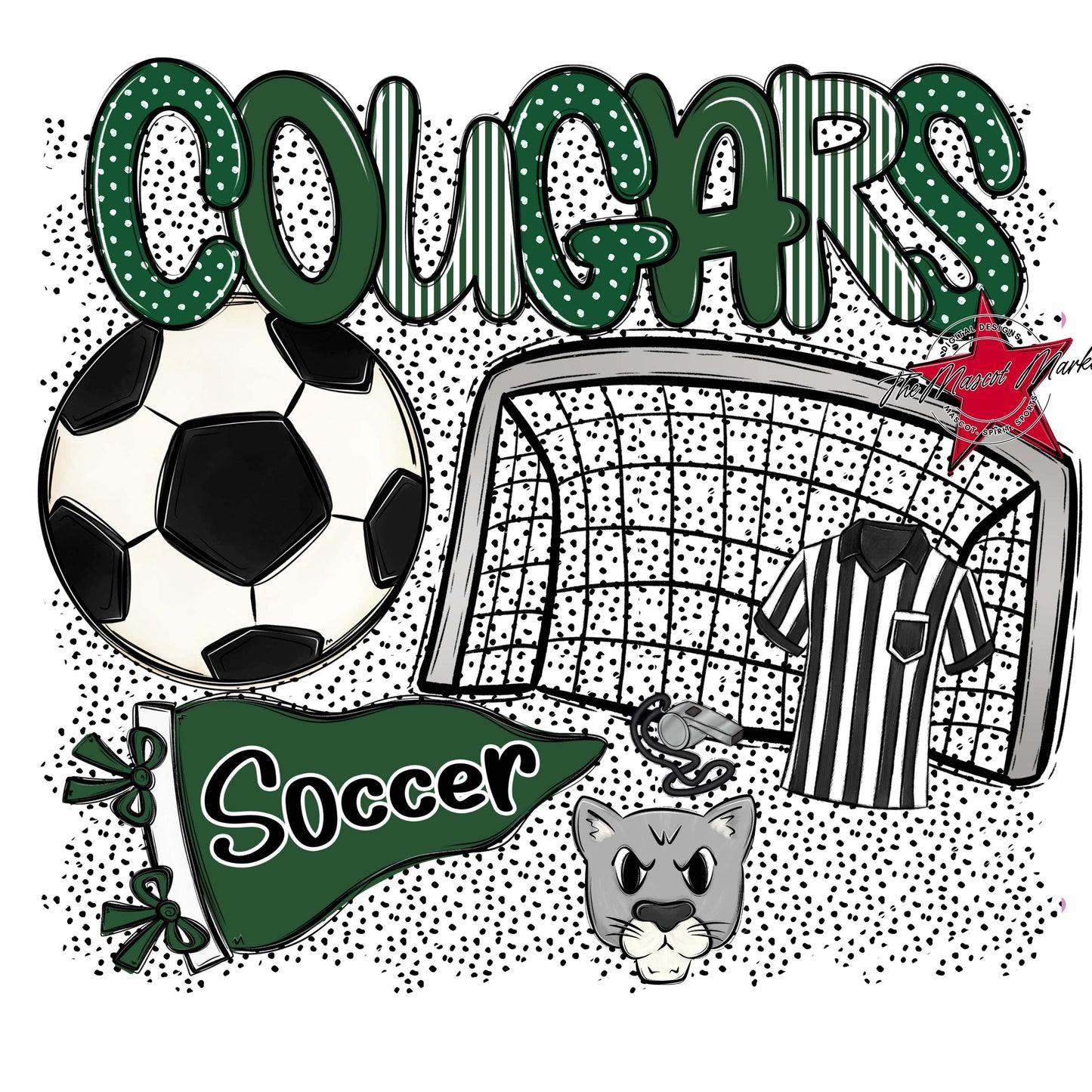 Cougars Soccer Spirit-Green