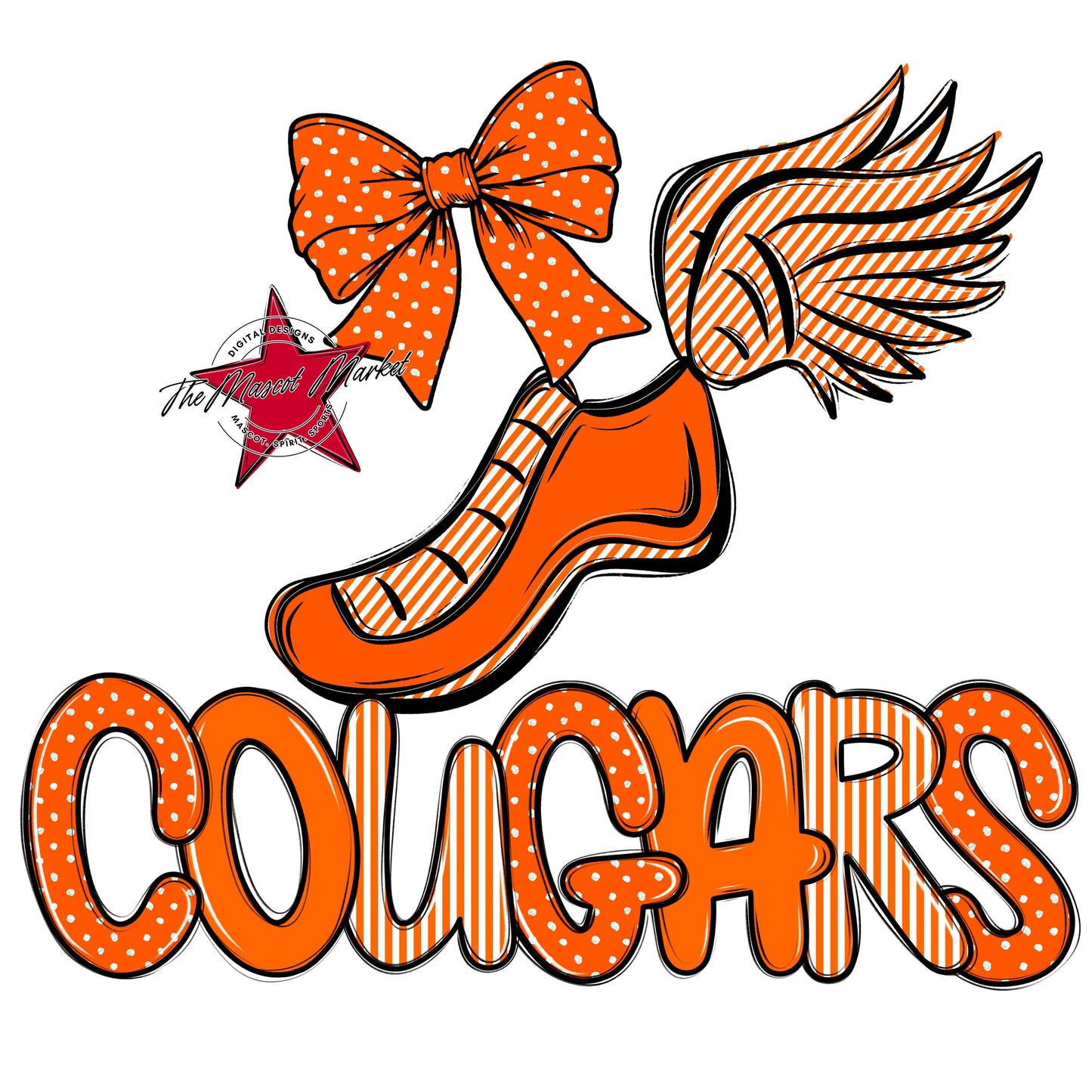 Cougars Track Spirit Design-Orange