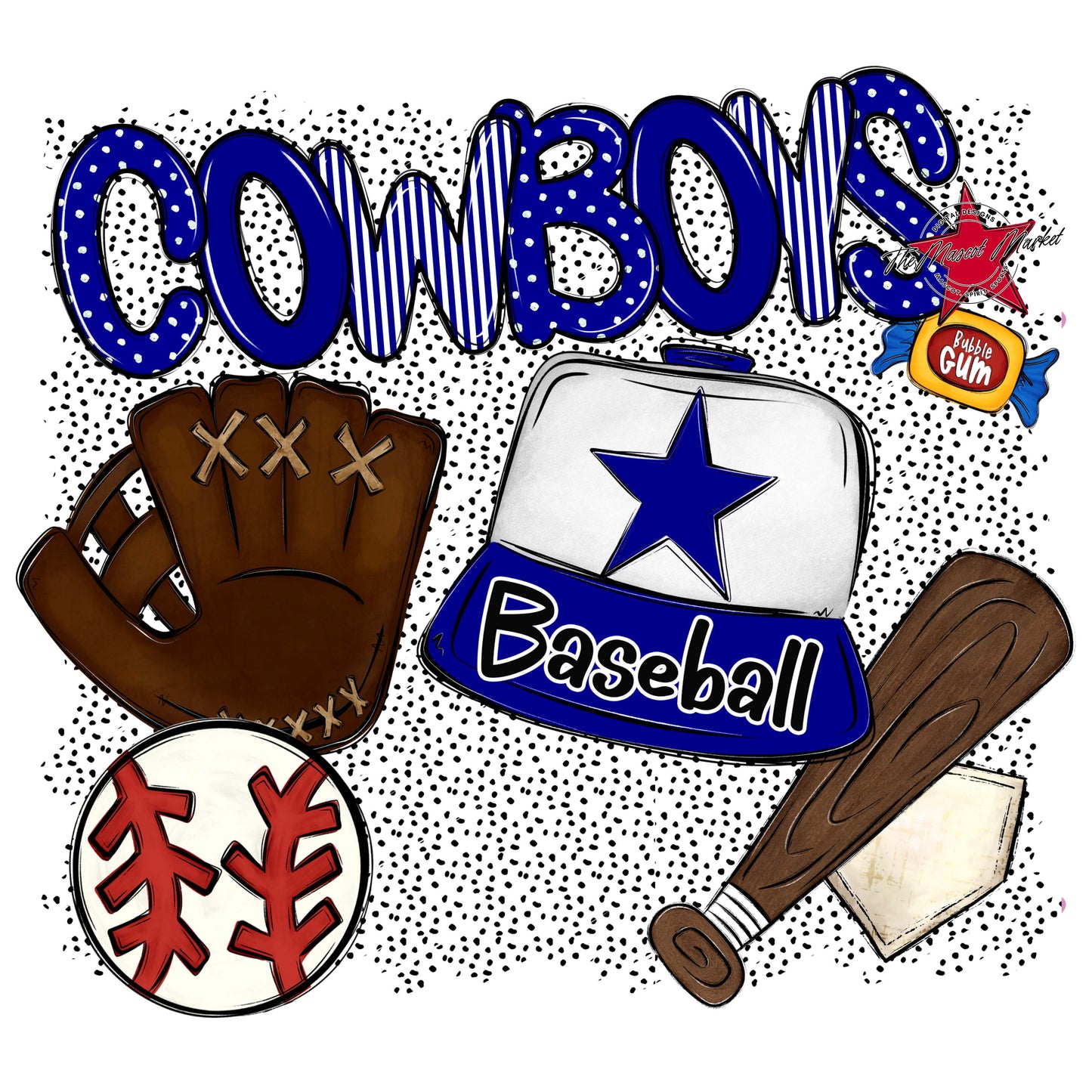 Cowboys Baseball Spirit-Blue