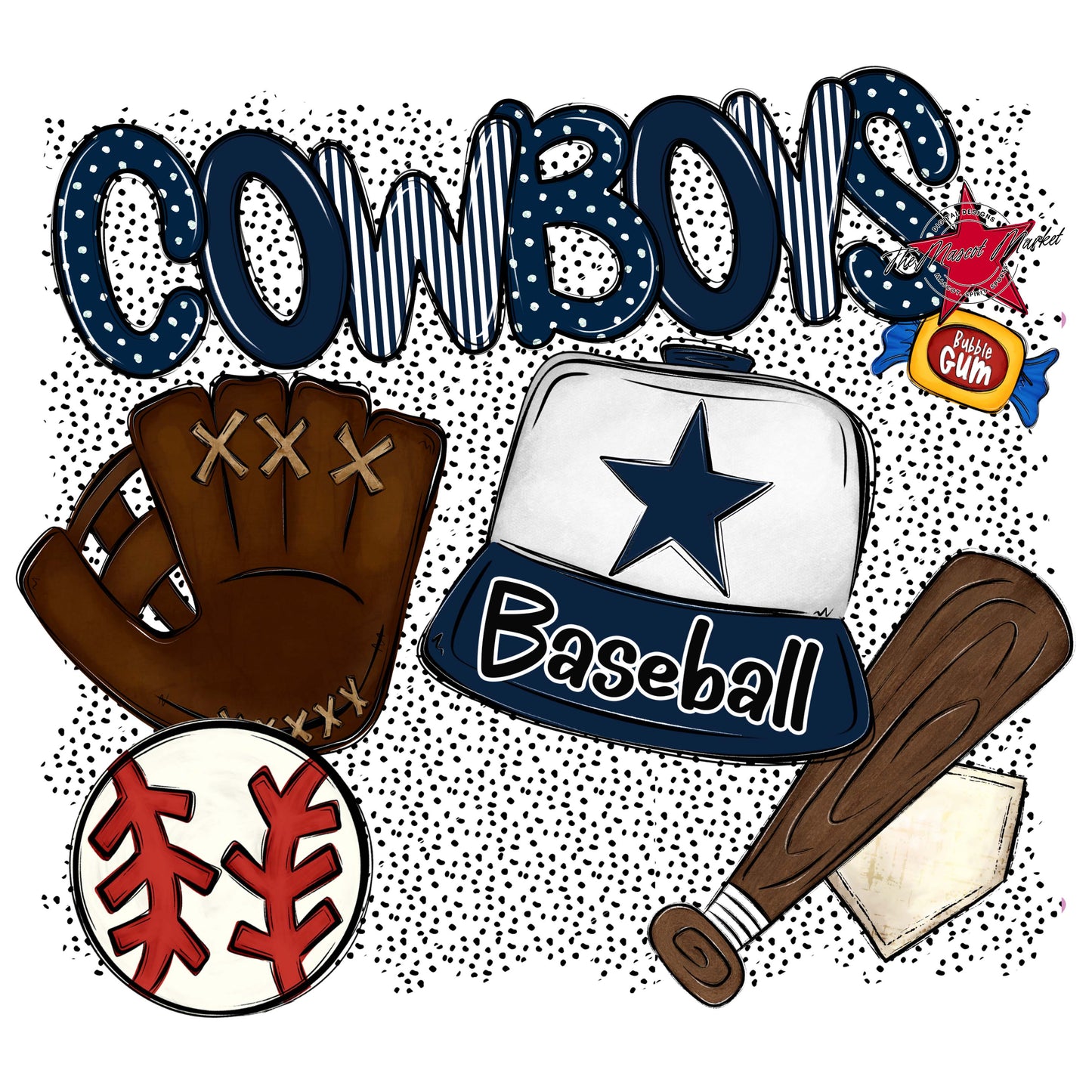 Cowboys Baseball Spirit-Navy