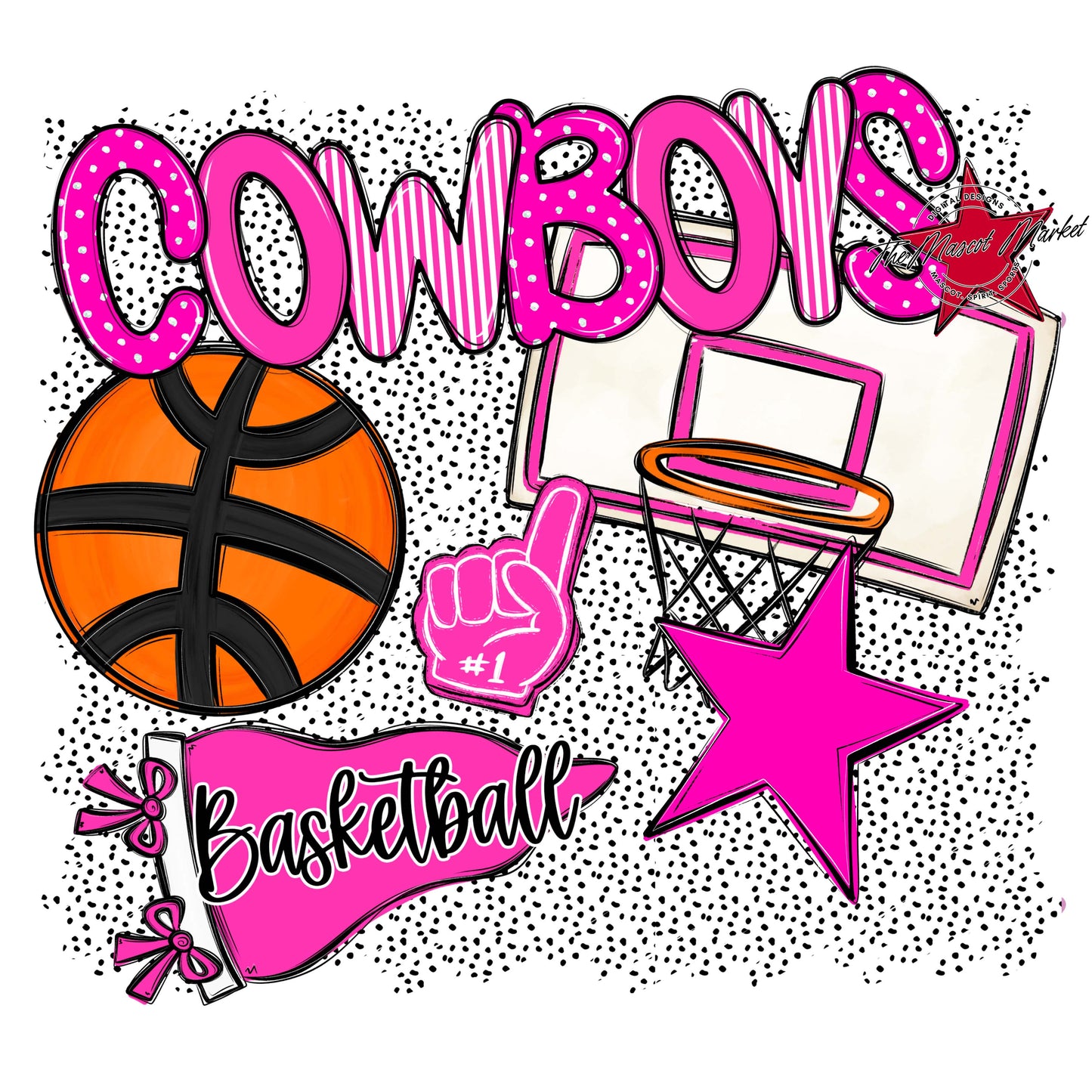 Cowboys Basketball Spirit-Pink