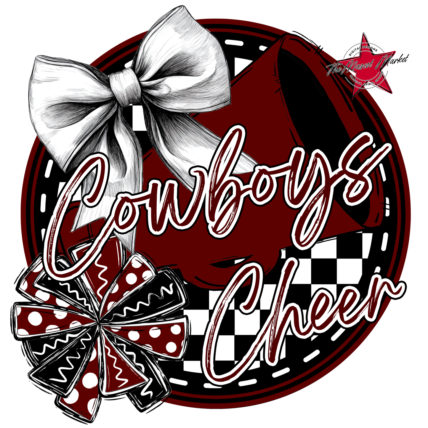 Cowboys Circle Cheer Design-Maroon