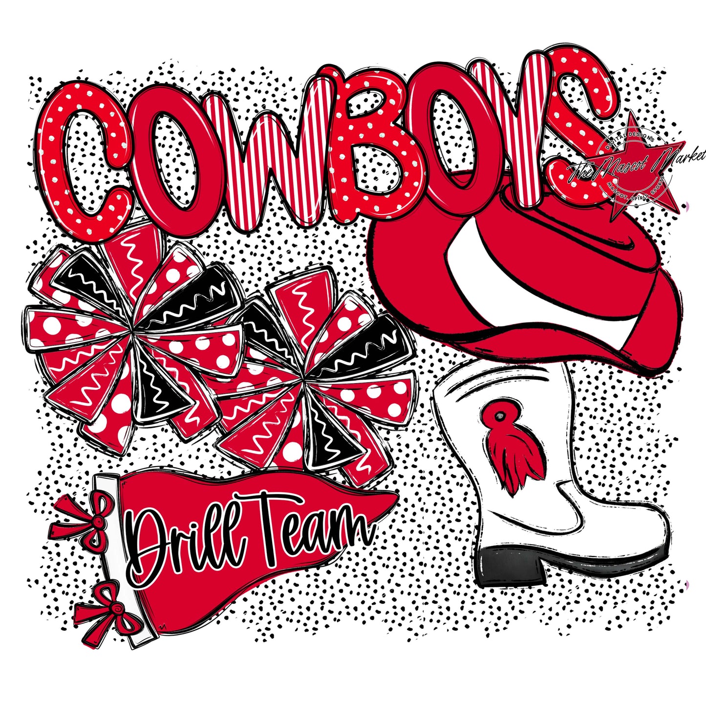Cowboys Drillteam Spirit-Red
