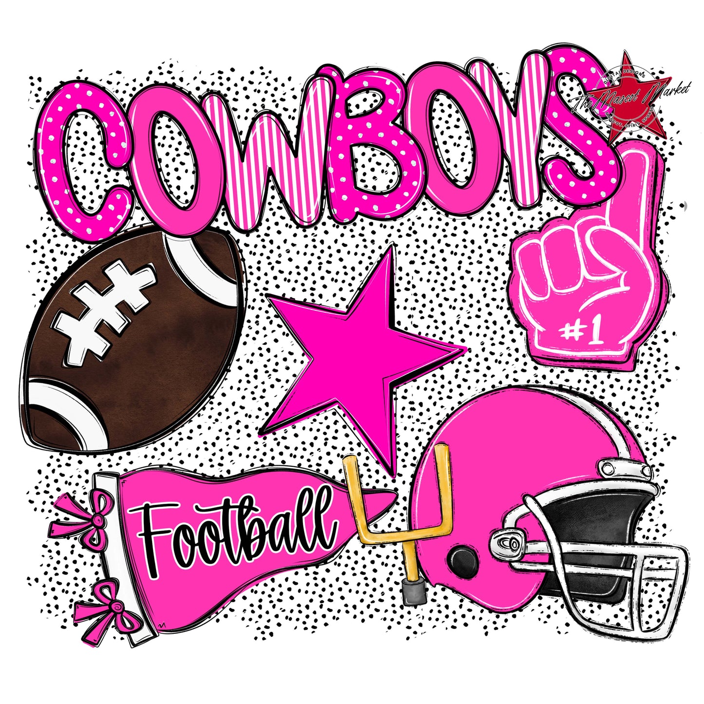 Cowboys Football Spirit-Pink