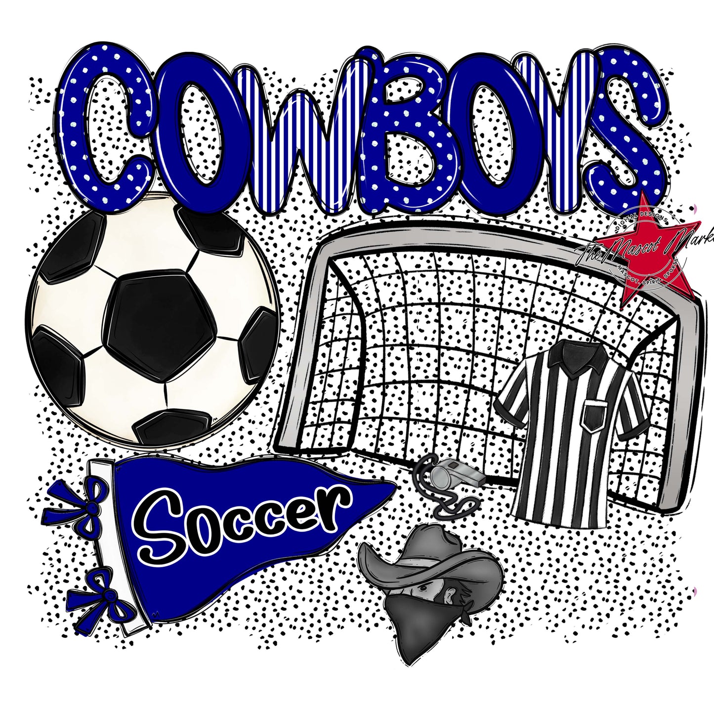 Cowboys Soccer Spirit-Blue