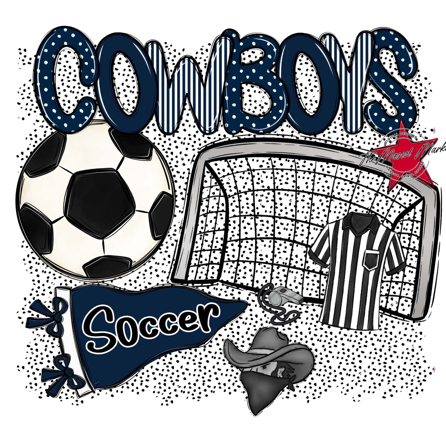 Cowboys Soccer Spirit-Navy