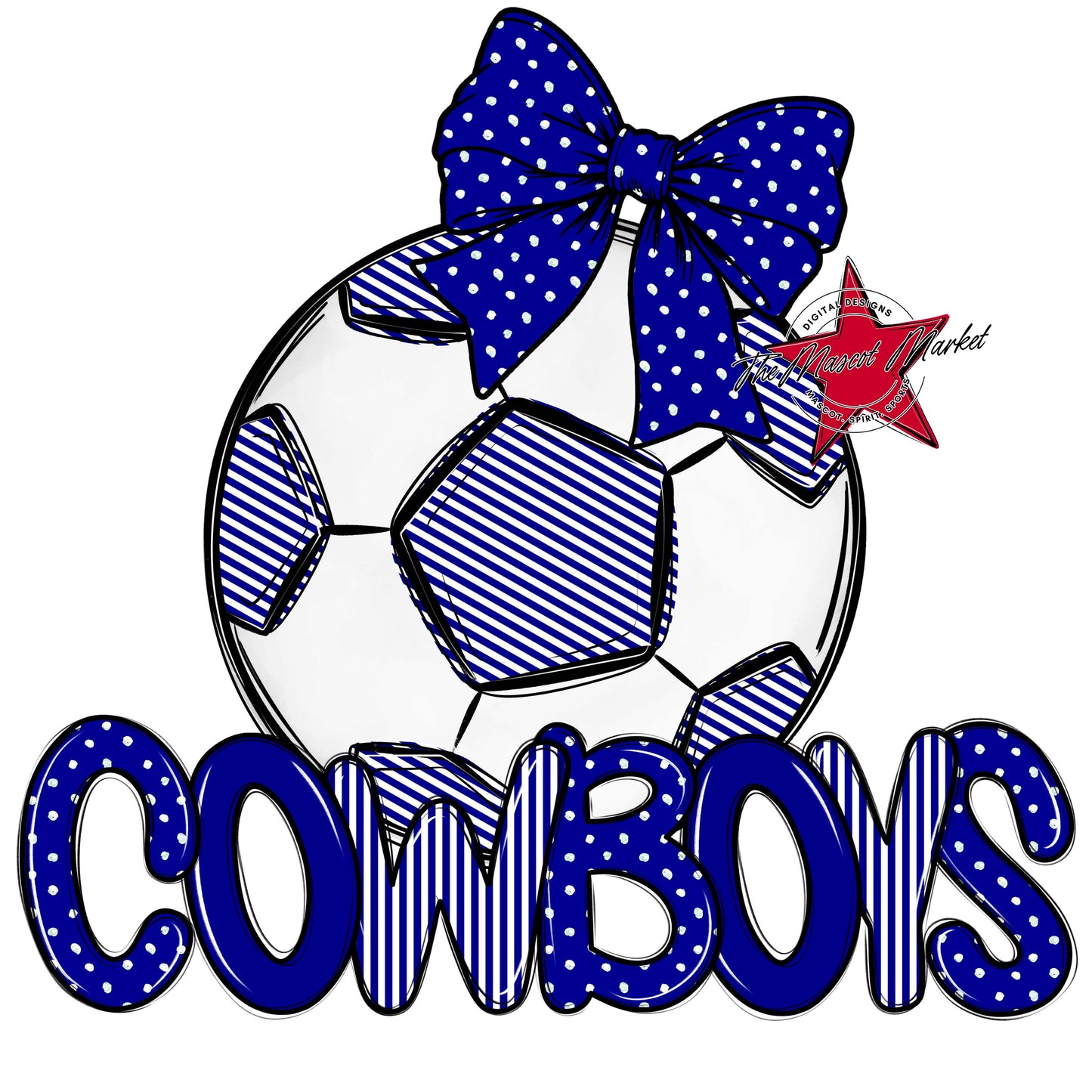 Cowboys Soccer Spirit Design-Blue