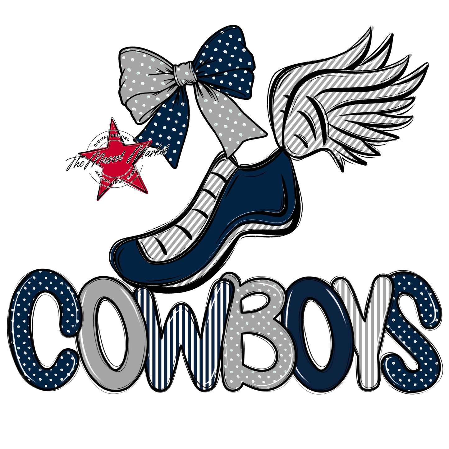 Cowboys Track Spirit Design-Navy & Grey