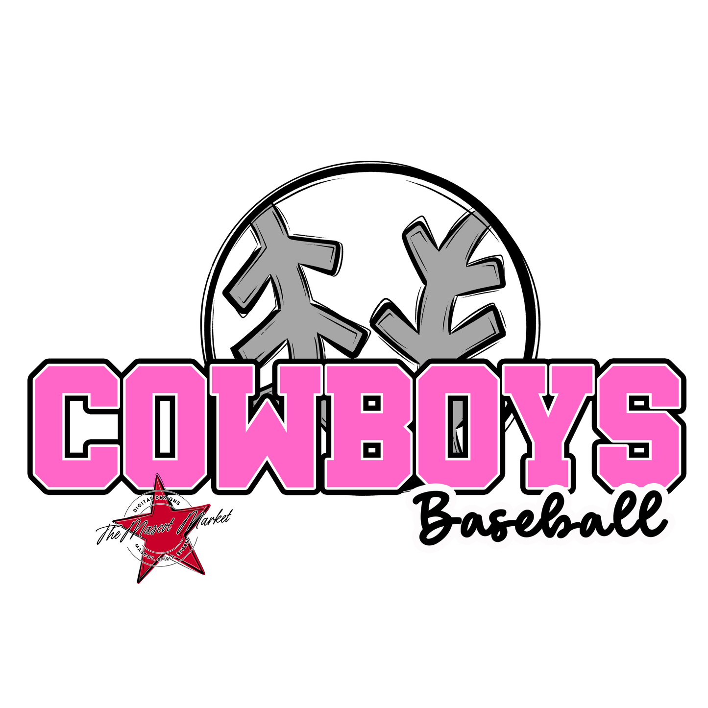 Cowboys Varsity Baseball-Baby Pink