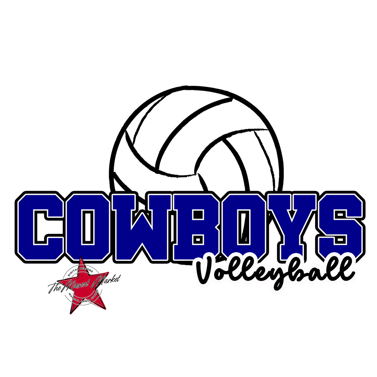 Cowboys Varsity Volleyball-Blue