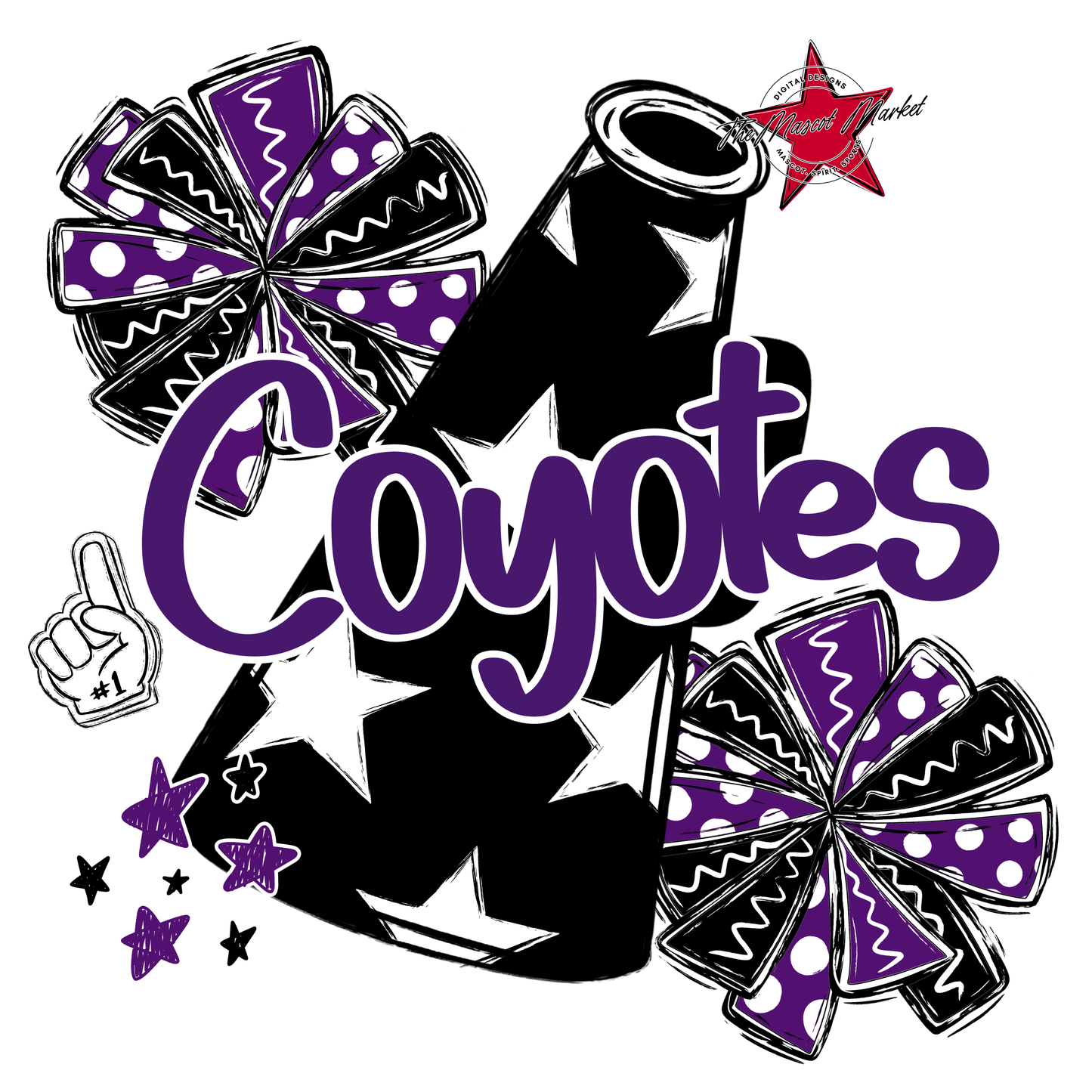 Coyotes Alpha Megaphone Design-Purple