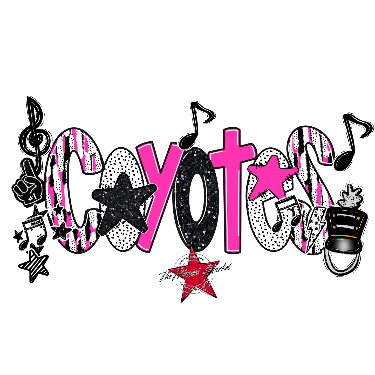 Coyotes Band Scrape-Pink