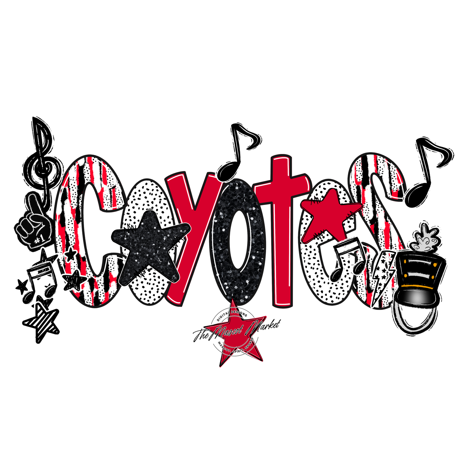 Coyotes Band Scrape-Red