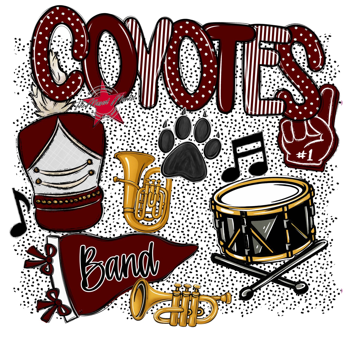 Coyotes Band Spirit-Maroon