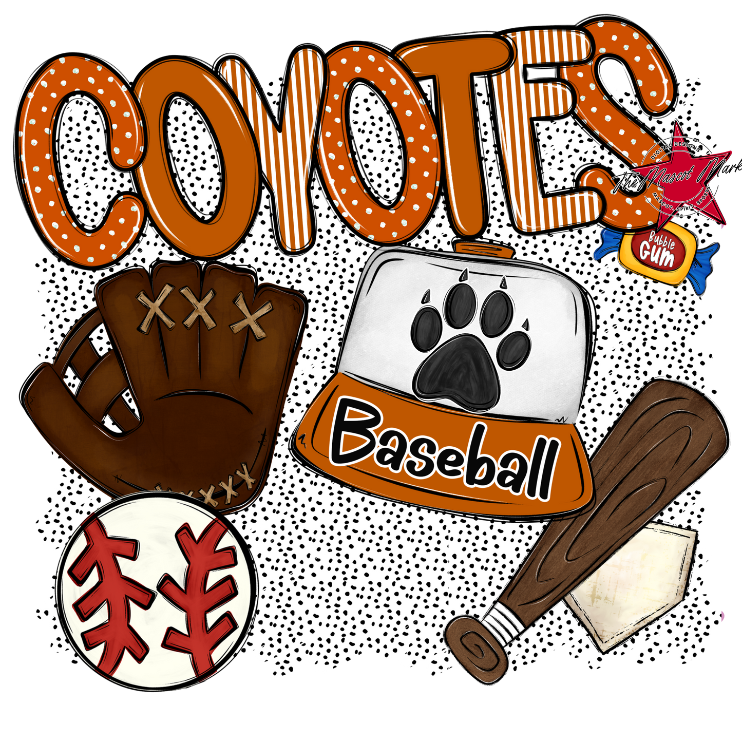 Coyotes Baseball Spirit-Burnt Orange