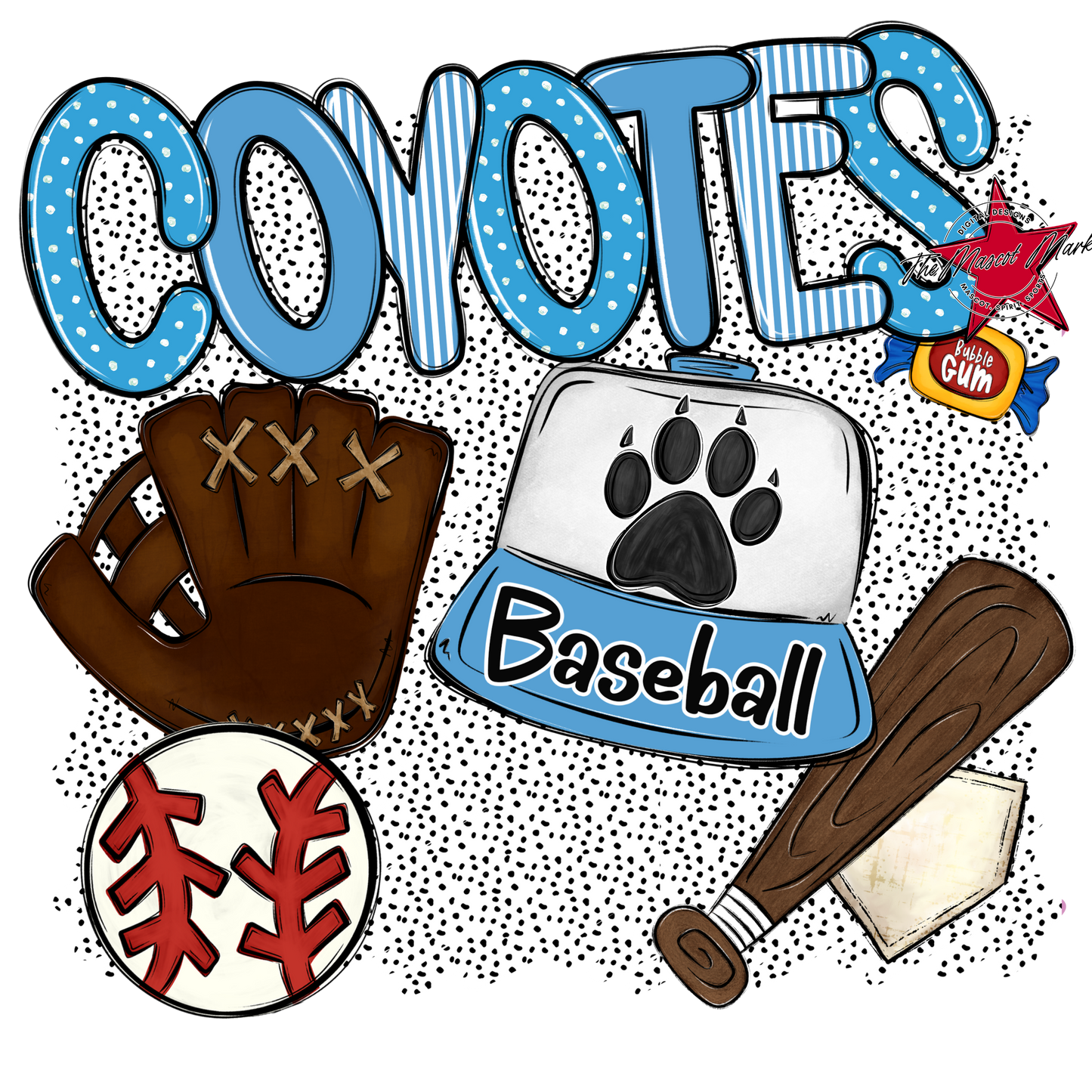 Coyotes Baseball Spirit-Carolina Blue